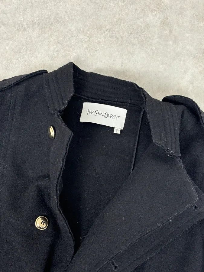 Yves Saint Laurent AW2010 Yves Saint Laurent Black Asymmetrical Officer Coat Size S / US 4 / IT 40 - 8 Thumbnail