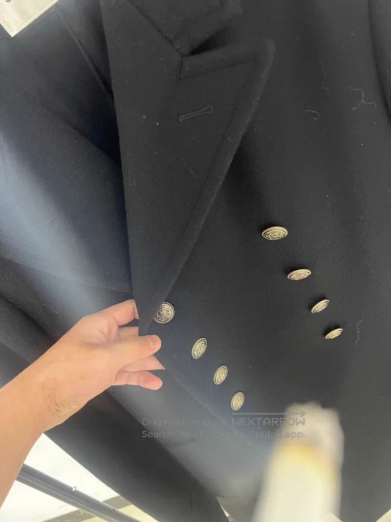 Saint Laurent Paris Saint Laurent Paris Double-breasted Navy Peacoat Size US S / EU 44-46 / 1 - 6 Thumbnail