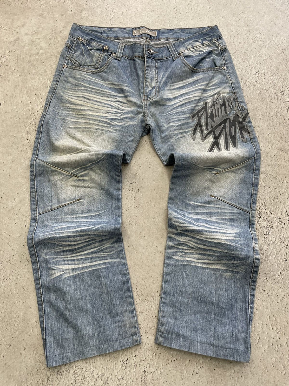Diesel Distressed japanese y2k diesel style jeans pants Size US 36 / EU 52 - 2 Thumbnail