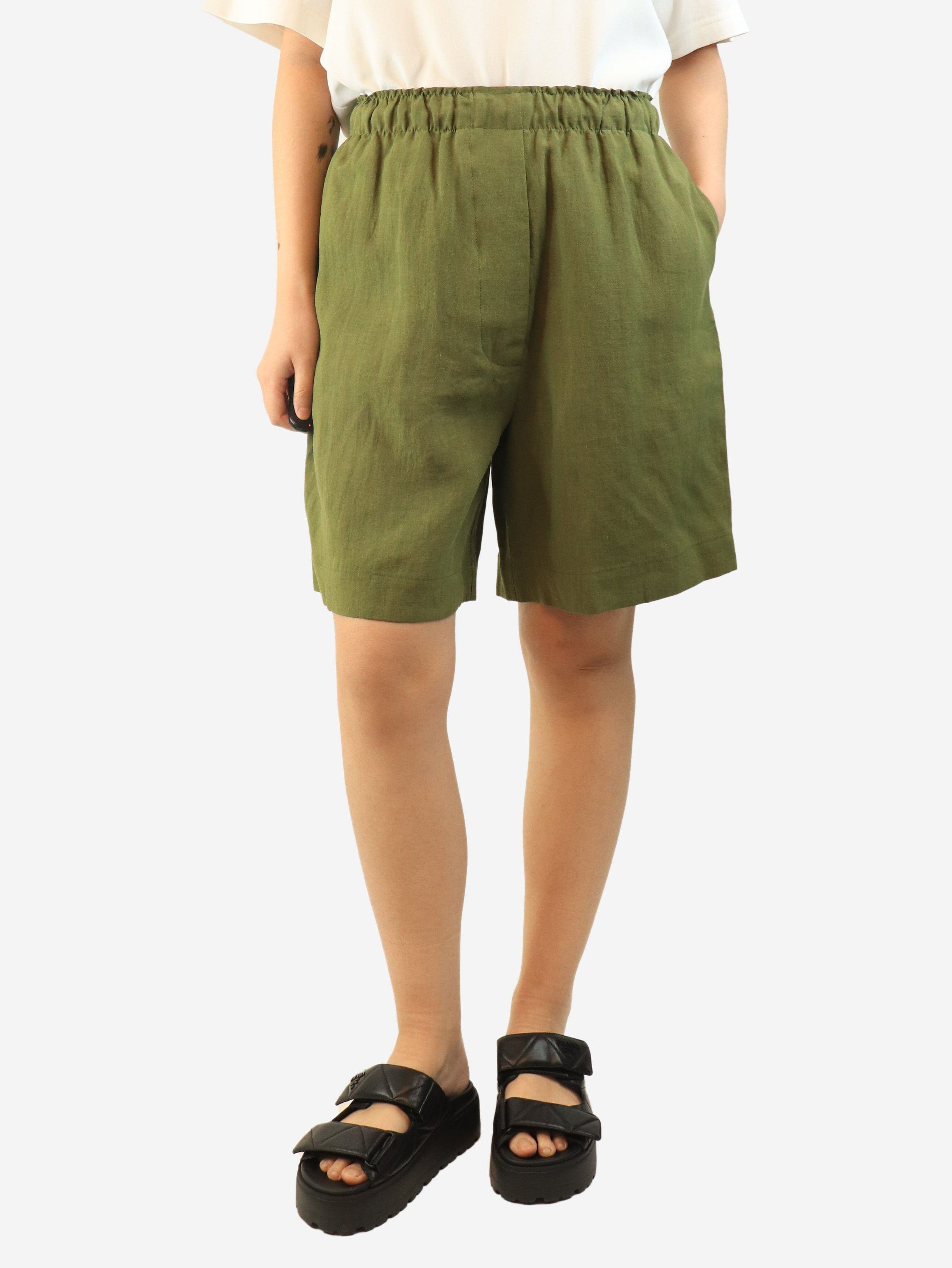 Other Green elasticated linen shorts - UK 12 Size 30" / US 8 / IT 44 - 1 Thumbnail