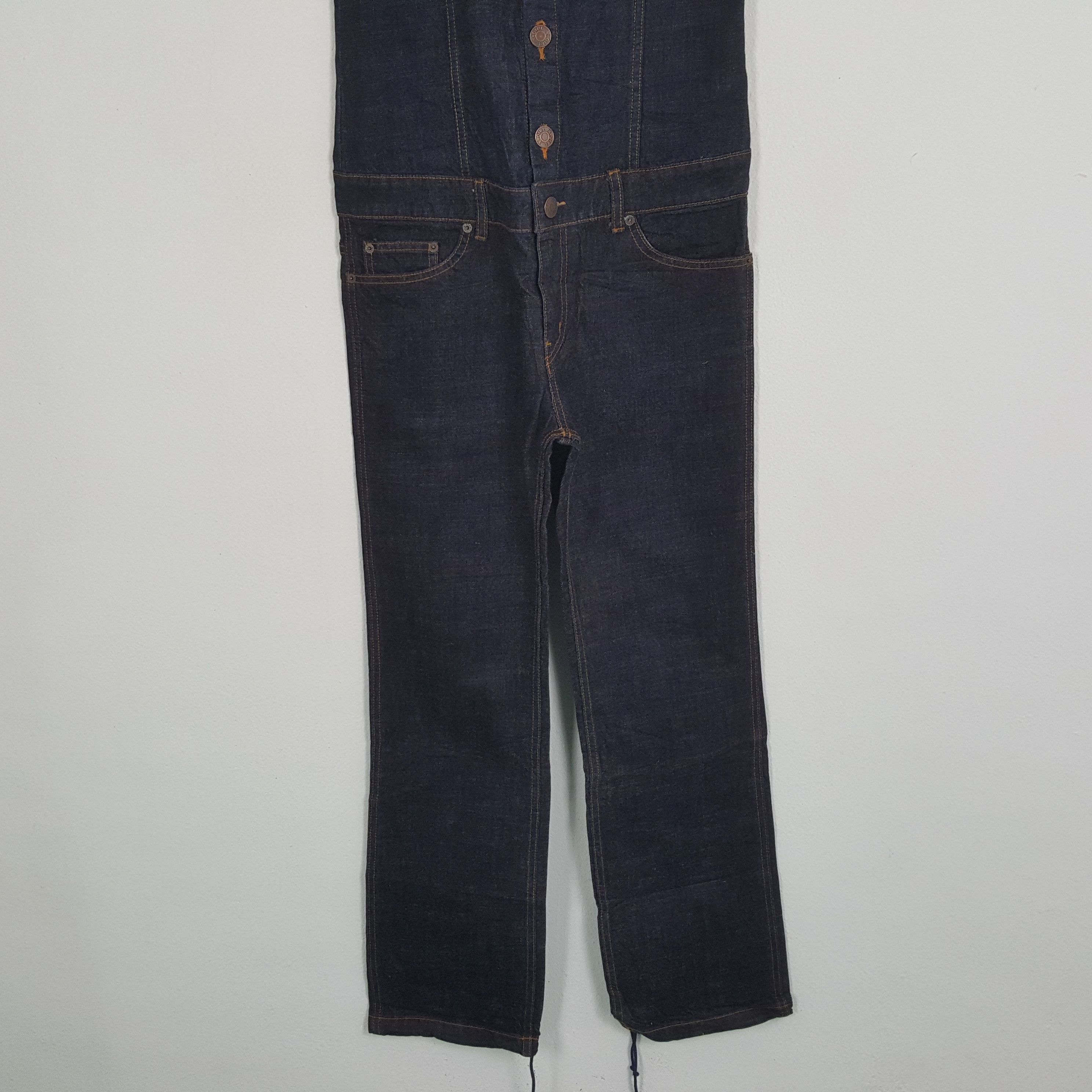 Vintage Vintage X-GIRL Japanese Fashion Brand Overall Denim Jeans Size 35" - 3 Thumbnail