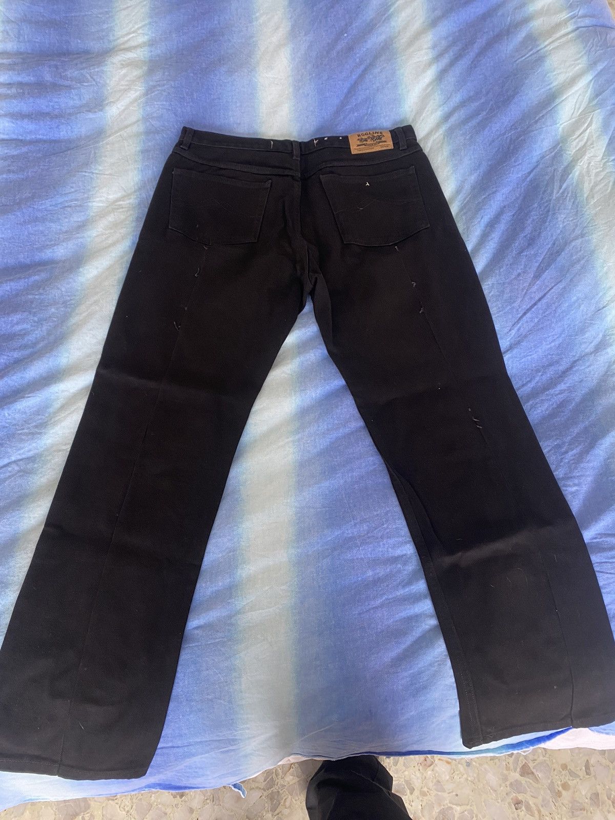 Left Hand Custom Made Black Jeans with Sticker Pockets Size US 36 / EU 52 - 4 Thumbnail