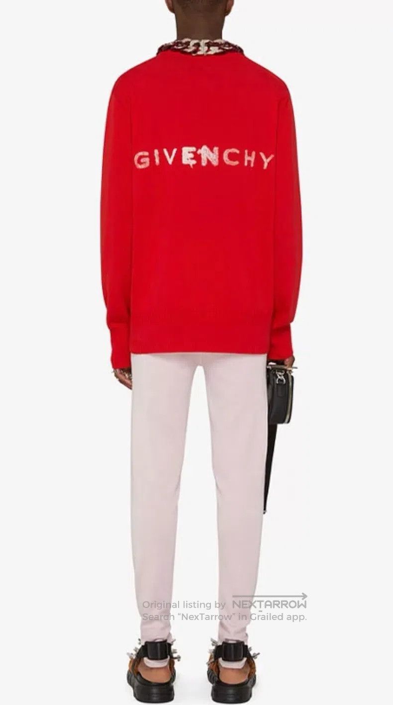 Givenchy Givenchy Graffiti Printed Pattern Round Neck Knit Sweater Size US M / EU 48-50 / 2 - 9 Thumbnail