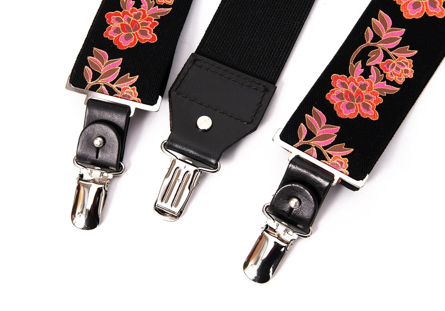 Yohji Yamamoto Yohji Yamamoto Floral Print Suspender Black Size ONE SIZE - 2 Thumbnail