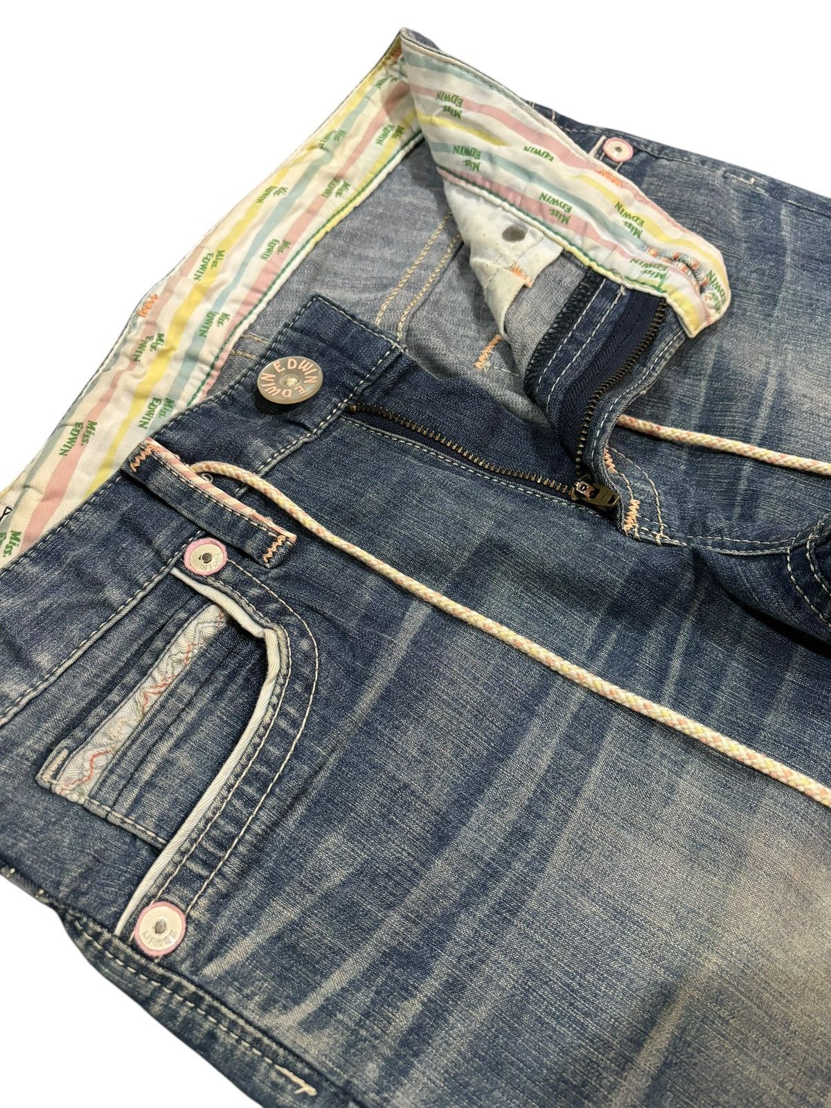 Edwin × Japanese Brand Vintage Y2k Edwin EMX 820 Faded Straight Cut Jeans Size US 32 / EU 48 - 5 Thumbnail