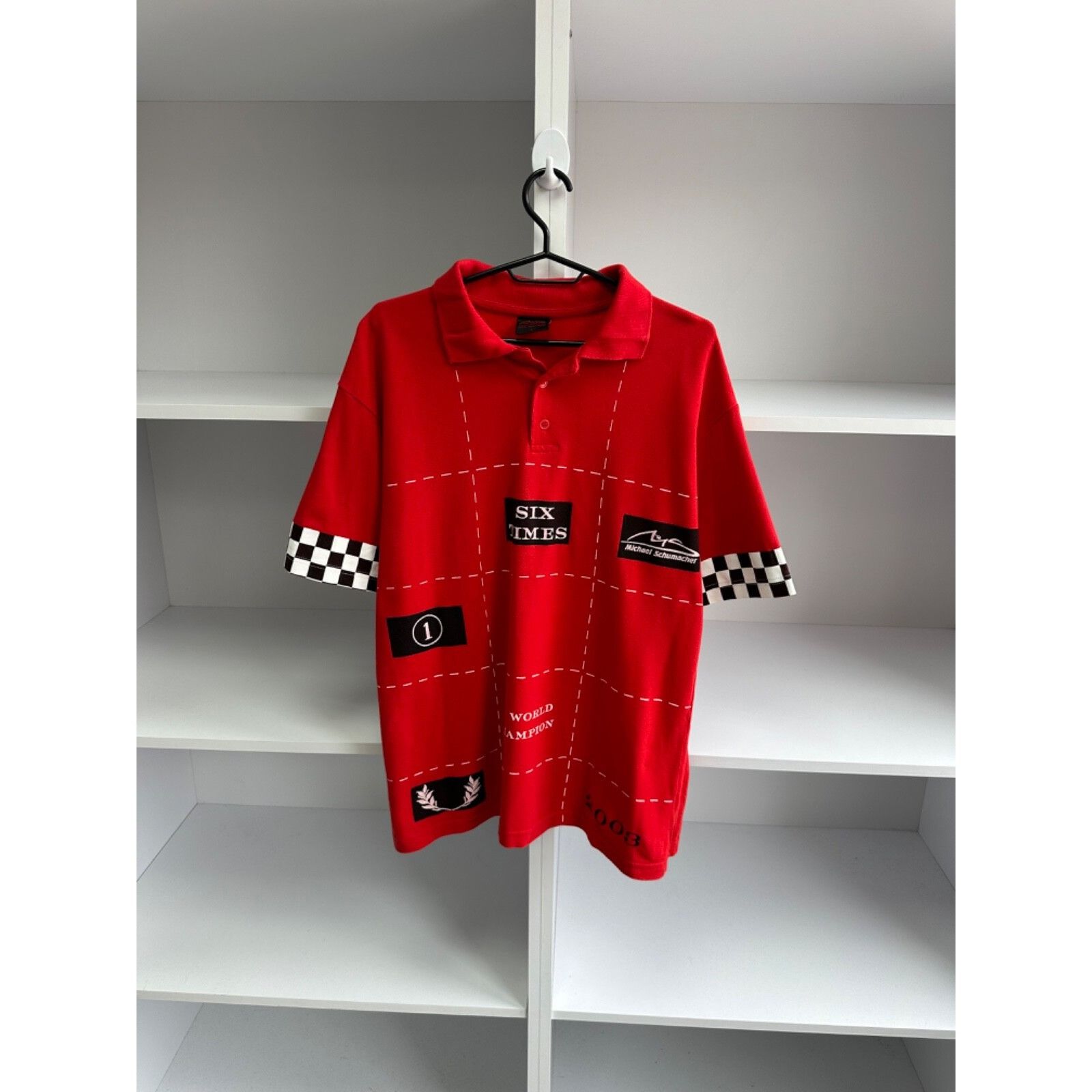 Vintage VTG Michael Schumacher F-1 Six Time Champion T-shirt Size US L / EU 52-54 / 3 - 1 Thumbnail