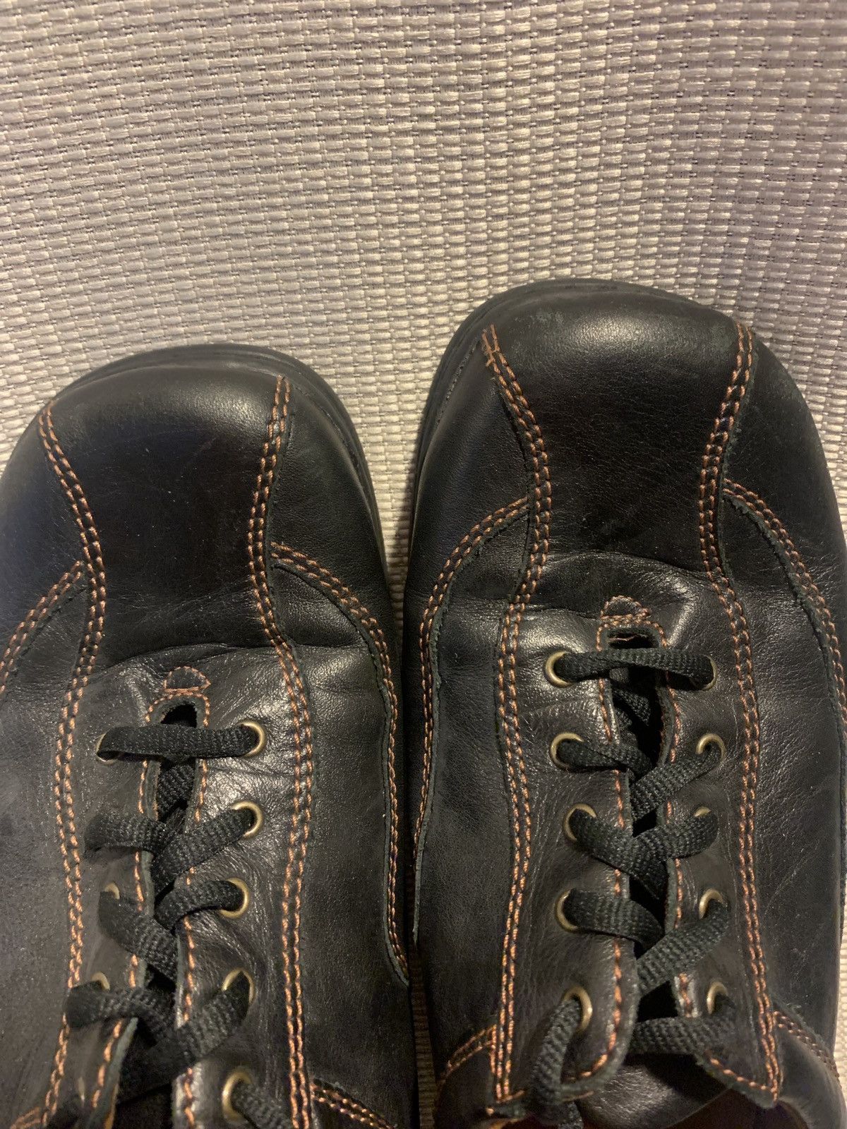Naturalizer Naturalizer Leather 10WW Lace Flat Oxford black w BRN stitch Size US 10 / IT 40 - 4 Thumbnail