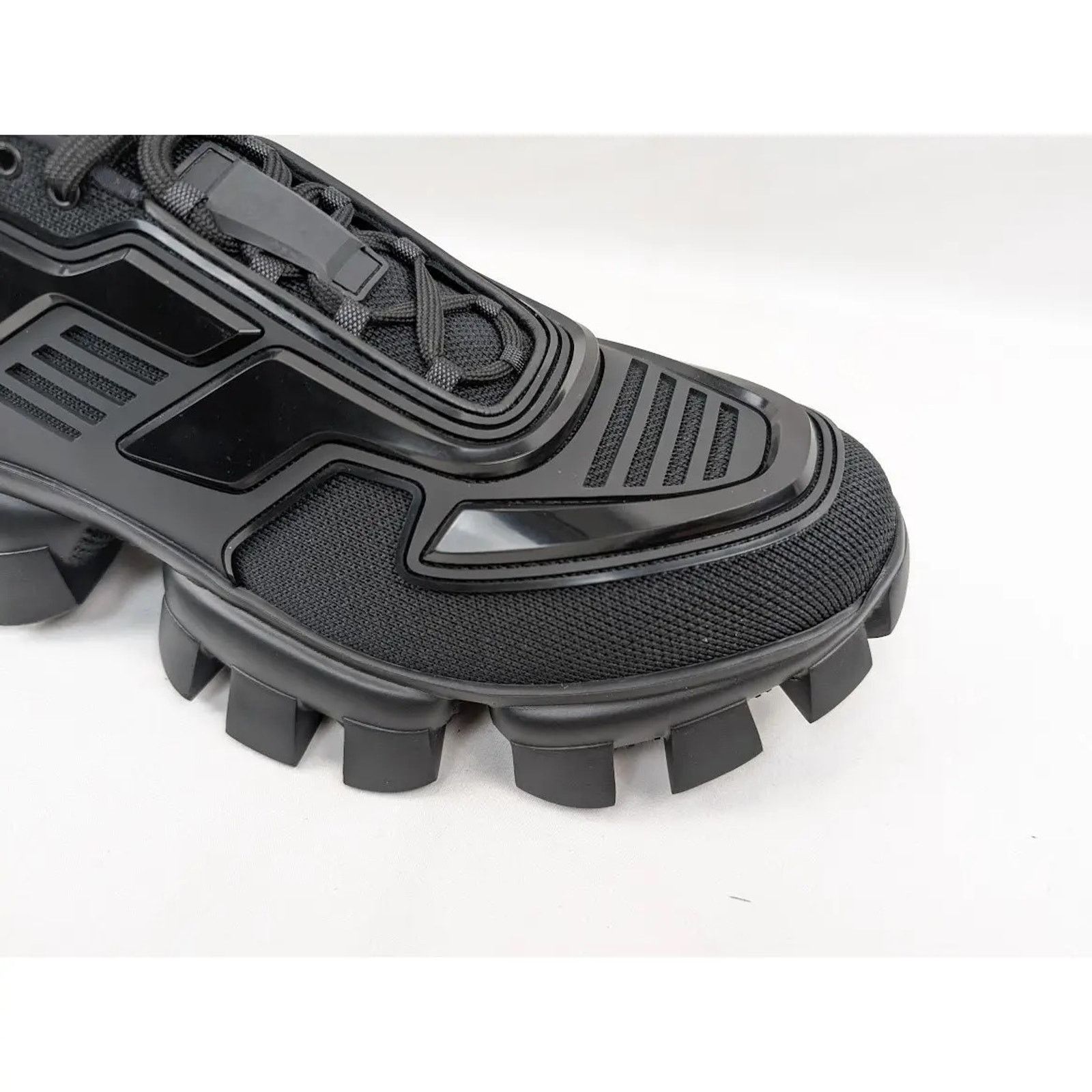 Prada o1rshd1 Cloudbust Thunder Rubber Knit Sneakers in Nero Size US 11 / EU 44 - 7 Thumbnail