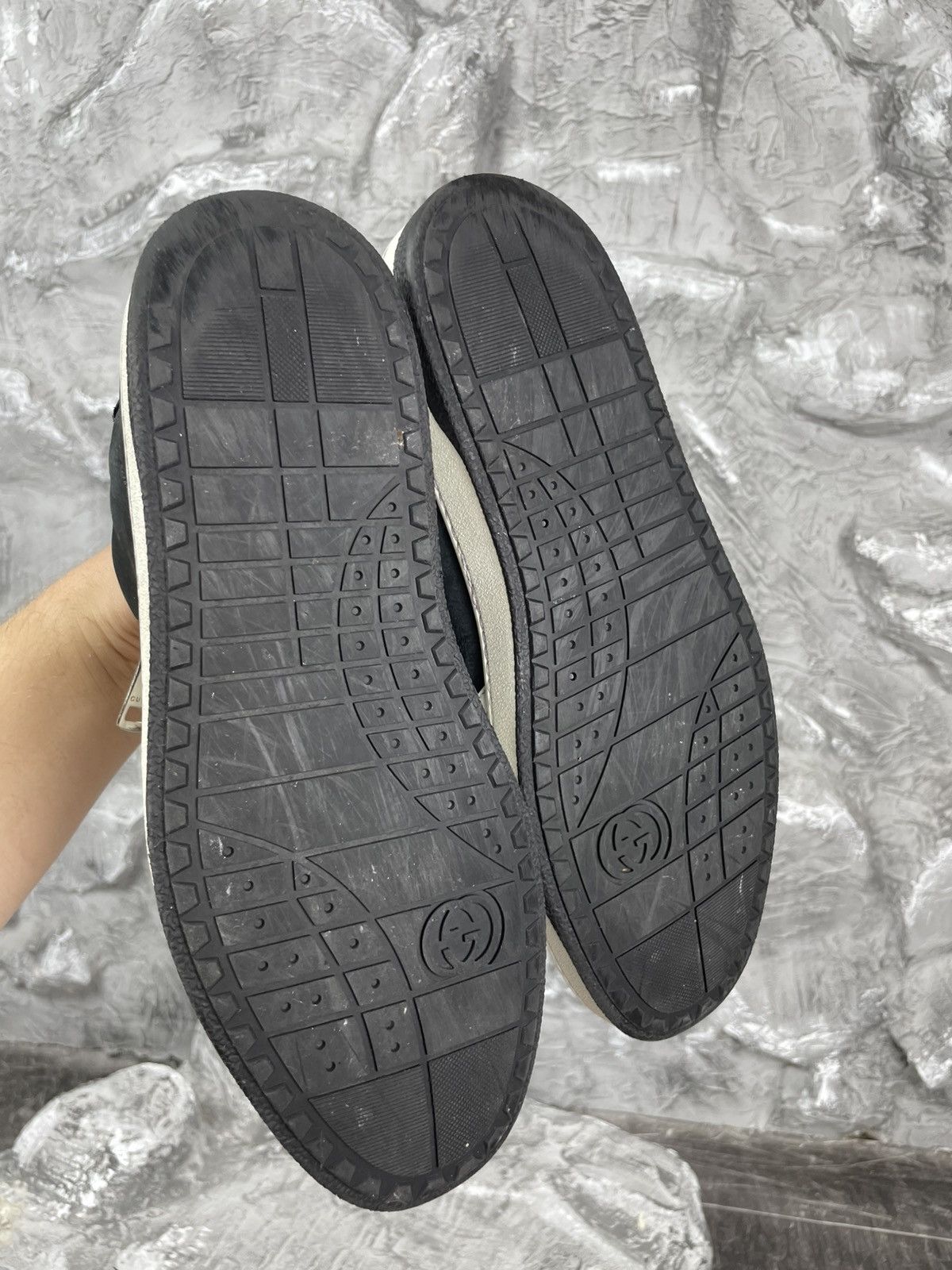 Gucci Gucci Black / White Leather Zip Sneakers Size US 9.5 / EU 42-43 - 19 Thumbnail