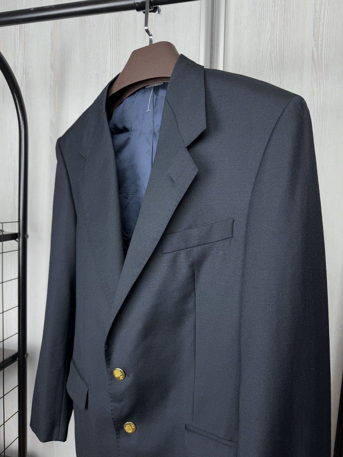 Tombolini Eugenio Tombolini vintage navy blue metal buttons sport coat Size 42R - 4 Thumbnail