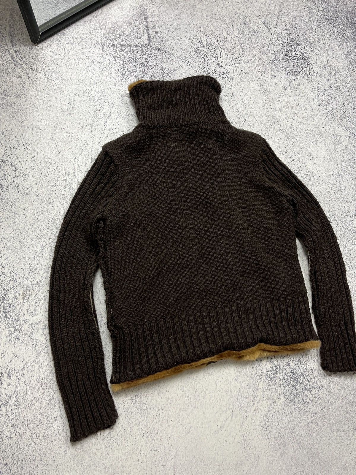 Japanese Brand Miss Sixty Fur Zip Up Crop Knit Sweater Jacket Avant Garde Size US S / EU 44-46 / 1 - 23 Thumbnail