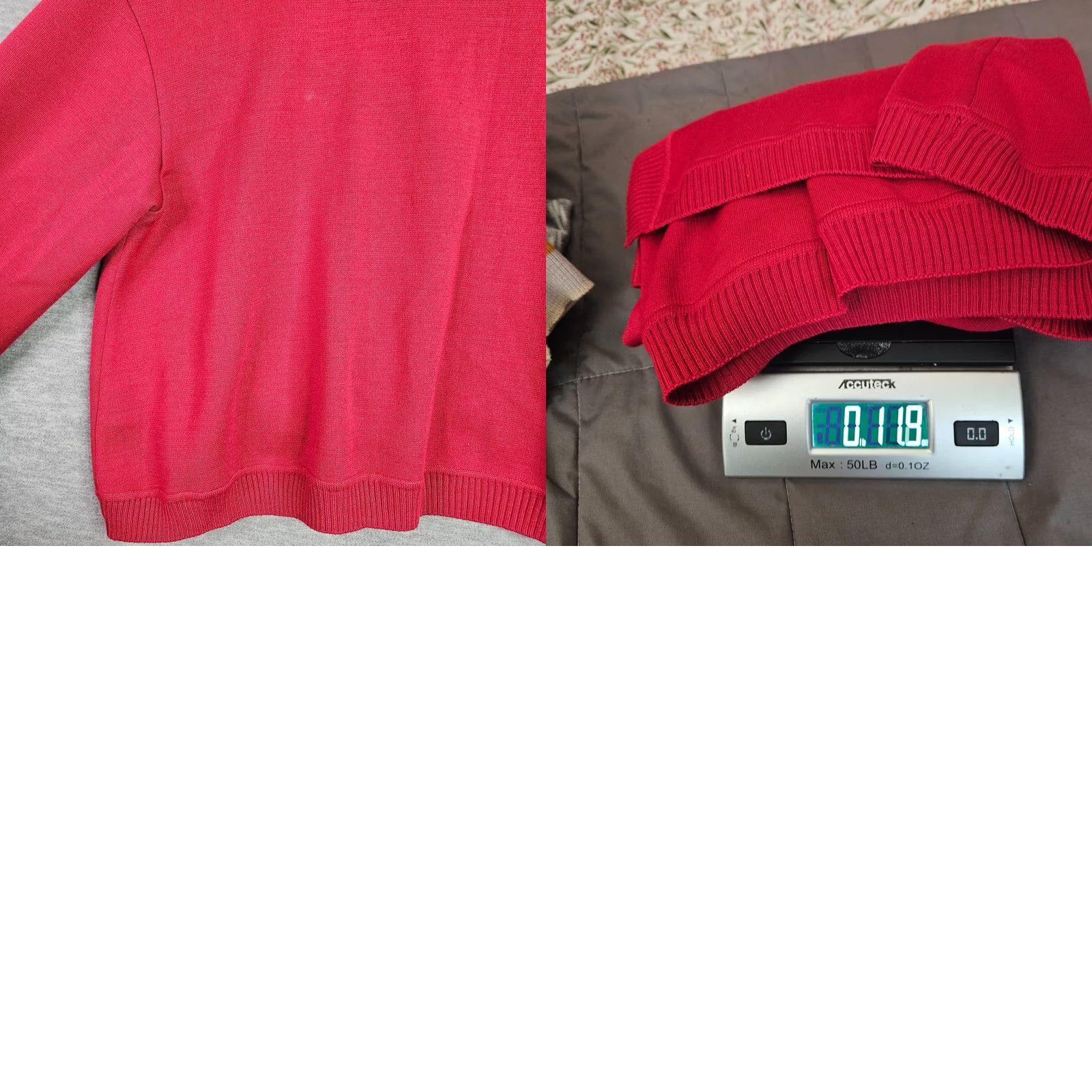 St. John St.John Women's M Red Cropped Open Front Knit Sweater Cardigan V-Neck Wool Rayon USA Holiday 90s Modern Mens Womens Boys Girls Size M / US 6-8 / IT 42-44 - 8 Thumbnail