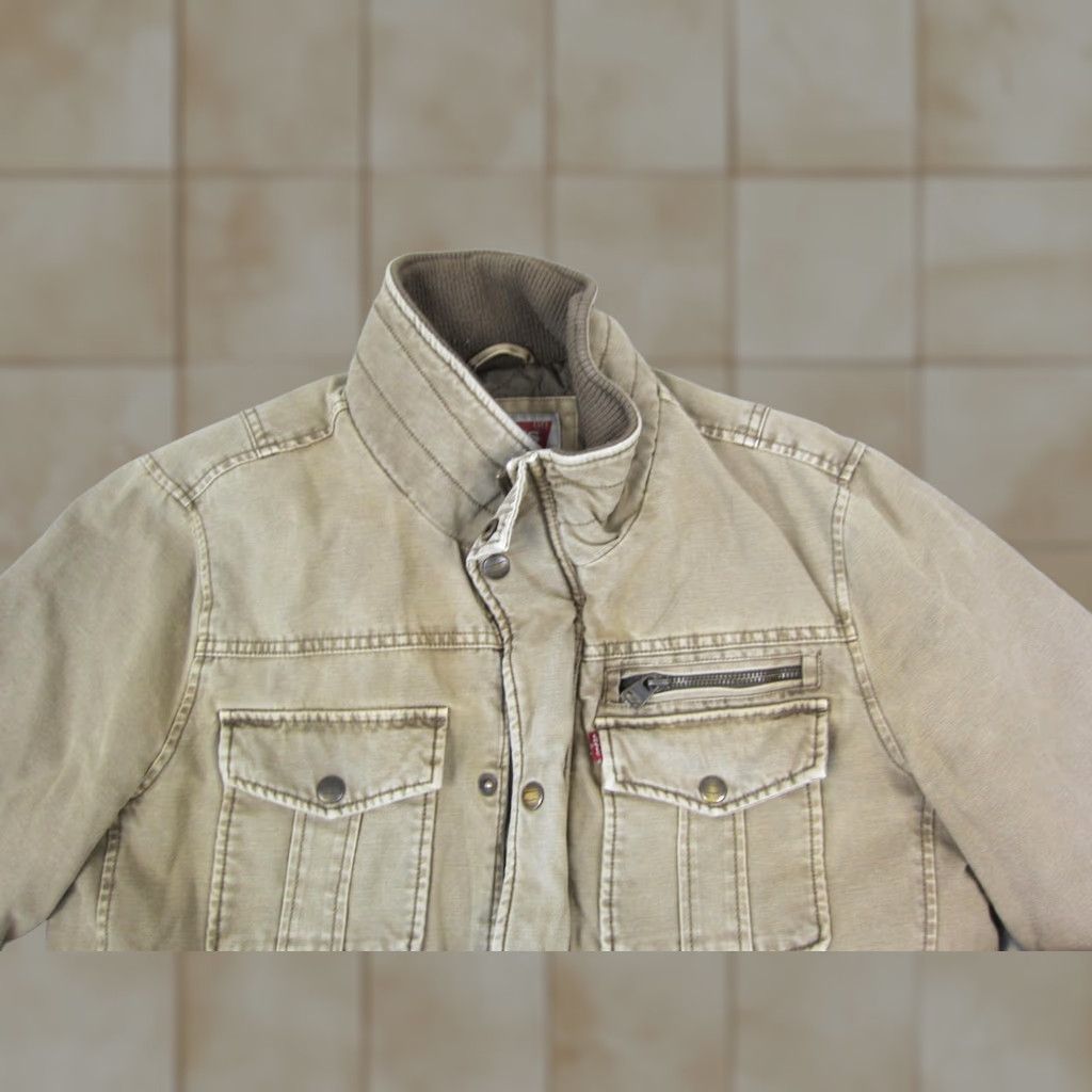 Levi's Levi's Jacket Mens M Brown Military Field Zip Up Lined Canvas Cotton Coat Size US M / EU 48-50 / 2 - 1 Thumbnail