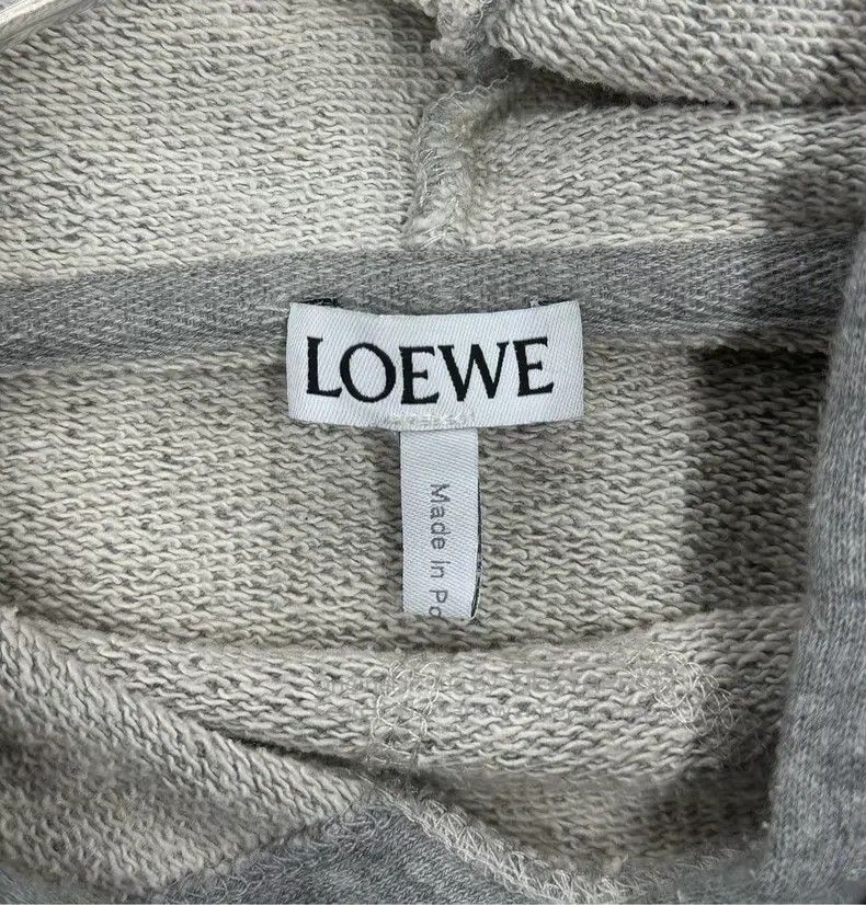 Loewe Loewe Gray Fringe Embroidered Logo Hooded Sweatshirt Size M / US 6-8 / IT 42-44 - 3 Thumbnail