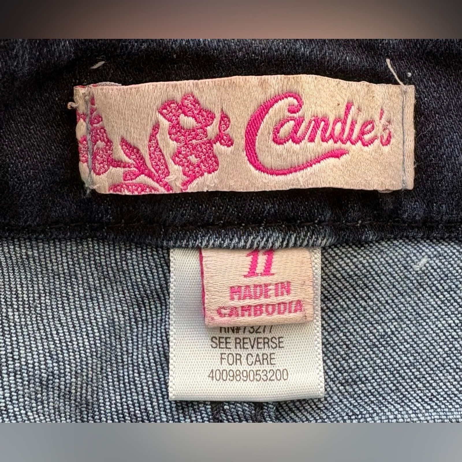 Other Candie’s | Denim Jean Cotton Blend Cutoff Rolled Shorts | 11 Size 22" - 3 Thumbnail
