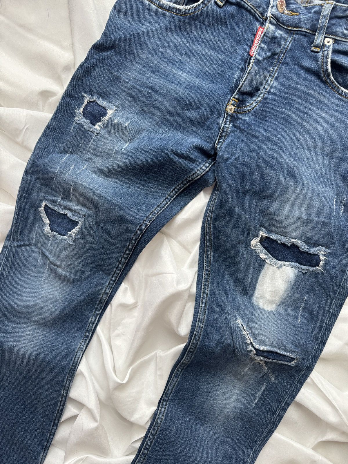 Dsquared2 Dsquared2 Vintage Slim Fit Low Rise Distressed Jeans Size 28" / US 6 / IT 42 - 5 Thumbnail