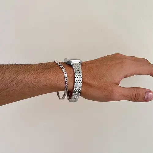 Other 2000s vintage dope rectangle stainless steel quartz watch Size ONE SIZE - 2 Thumbnail