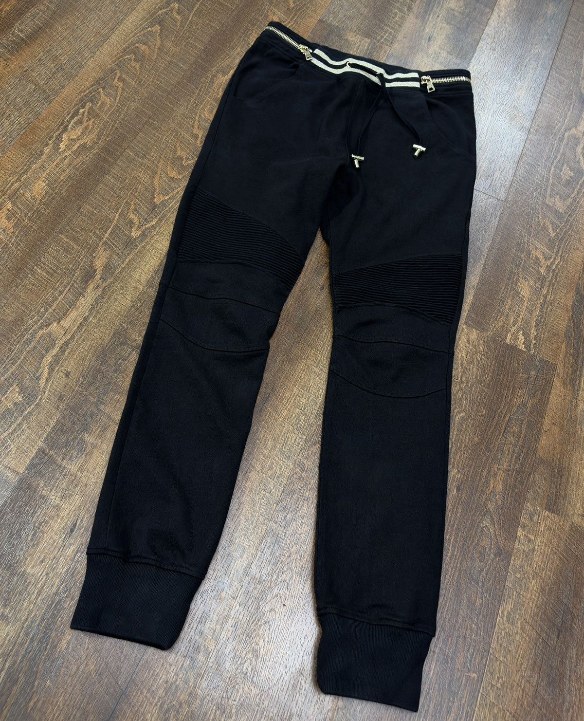 Balmain Balmain Black Biker Jogger Sweatpants Size US 36 / EU 52 - 5 Thumbnail