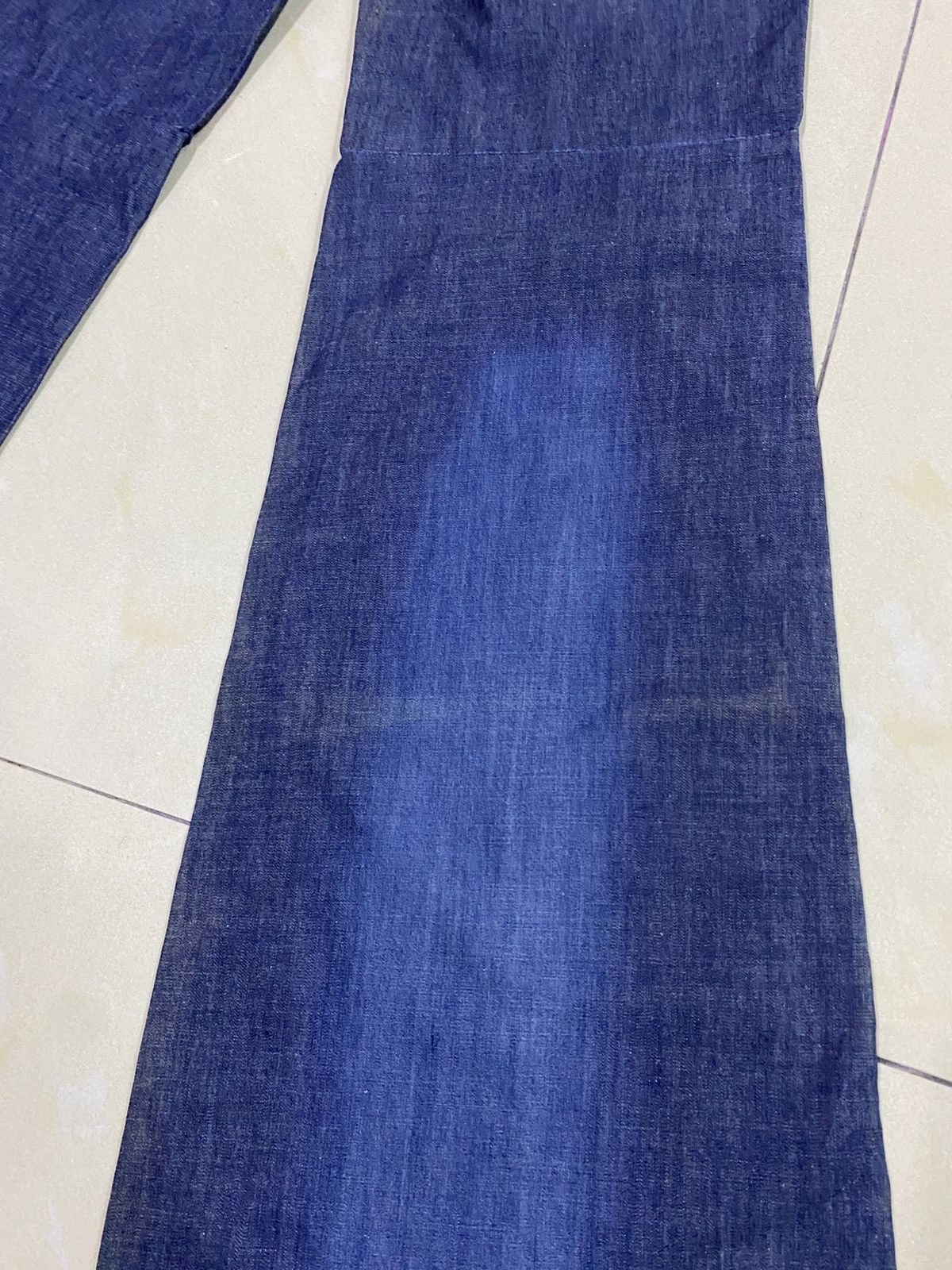 Marithe + Francois Girbaud Le Jean De MFG Wide Leg Flared Denim Faded Size 27" / US 4 / IT 40 - 8 Thumbnail