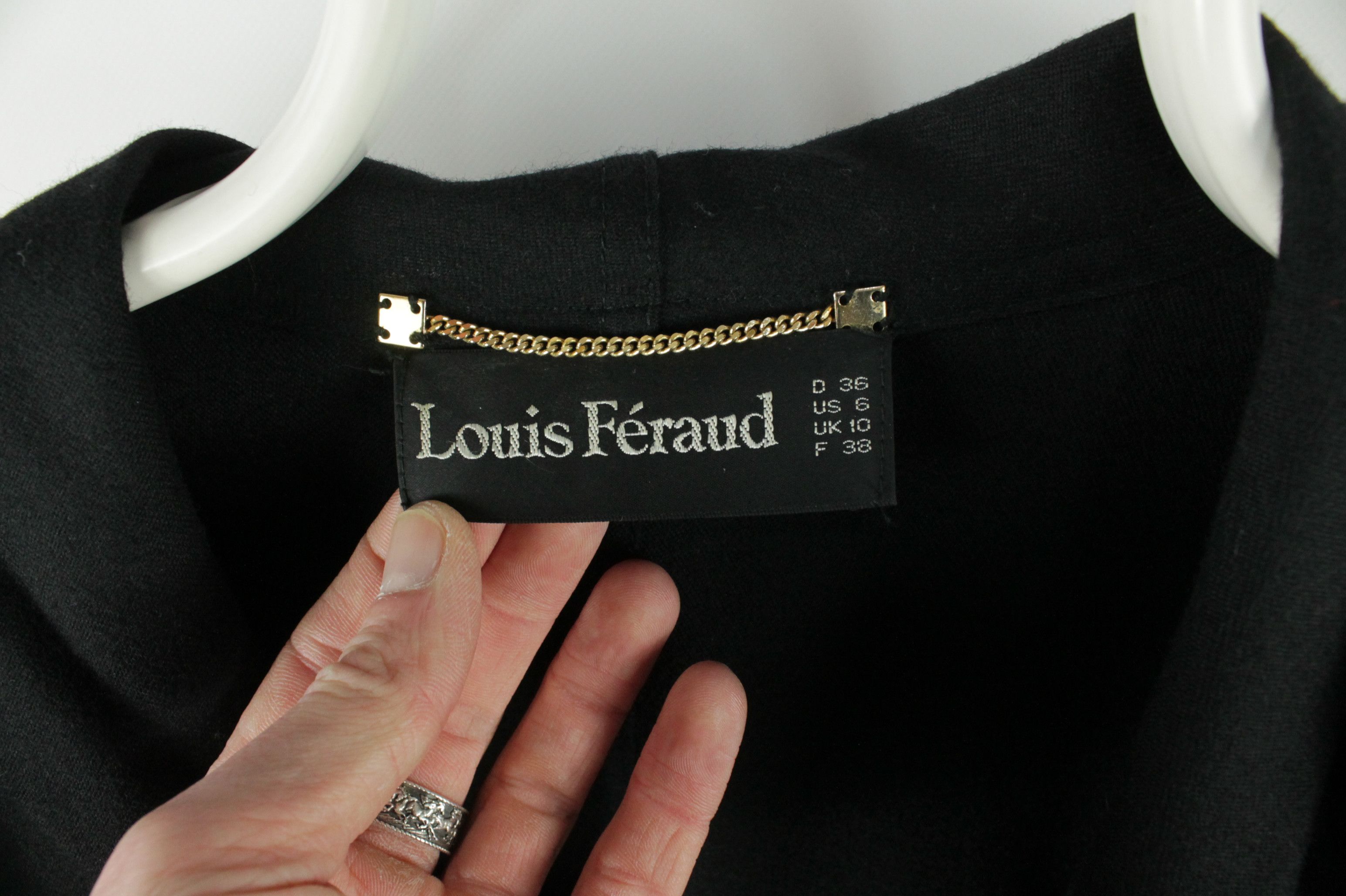 Louis Feraud Vintage 1980 Louis Feraud Black Wool Hooded Cape Coat Size M / US 6-8 / IT 42-44 - 6 Thumbnail