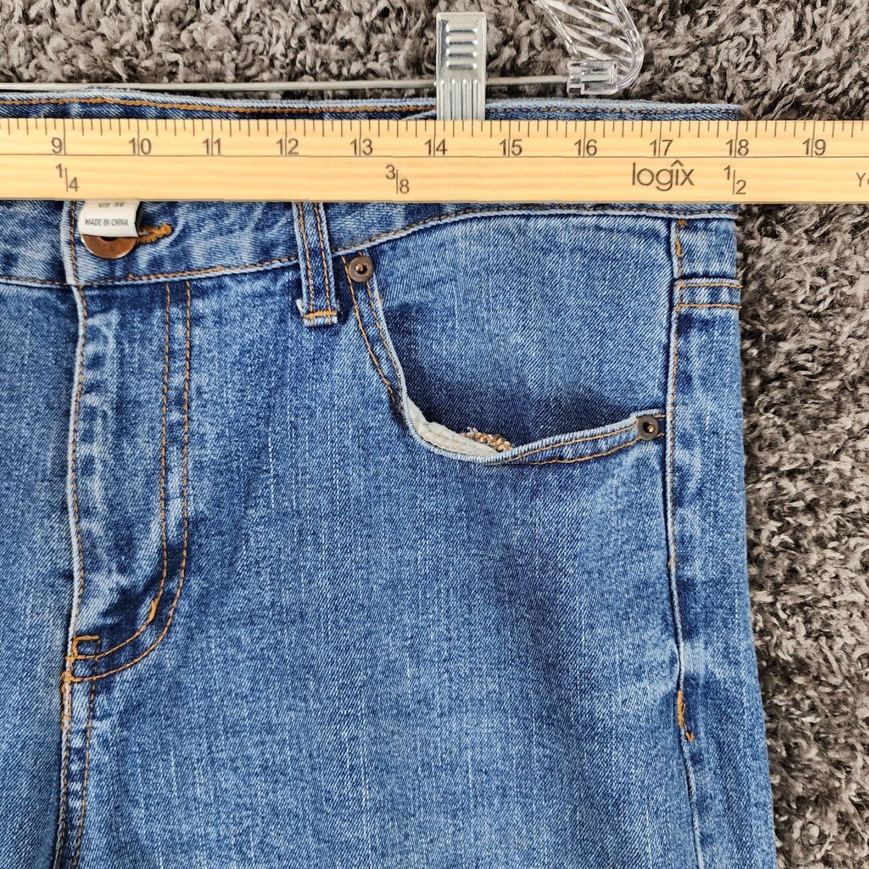 Fashion Nova Fashion Nova Mens Slim Fit Straight Leg Blue Jeans Size 36x33 Size US 36 / EU 52 - 4 Thumbnail