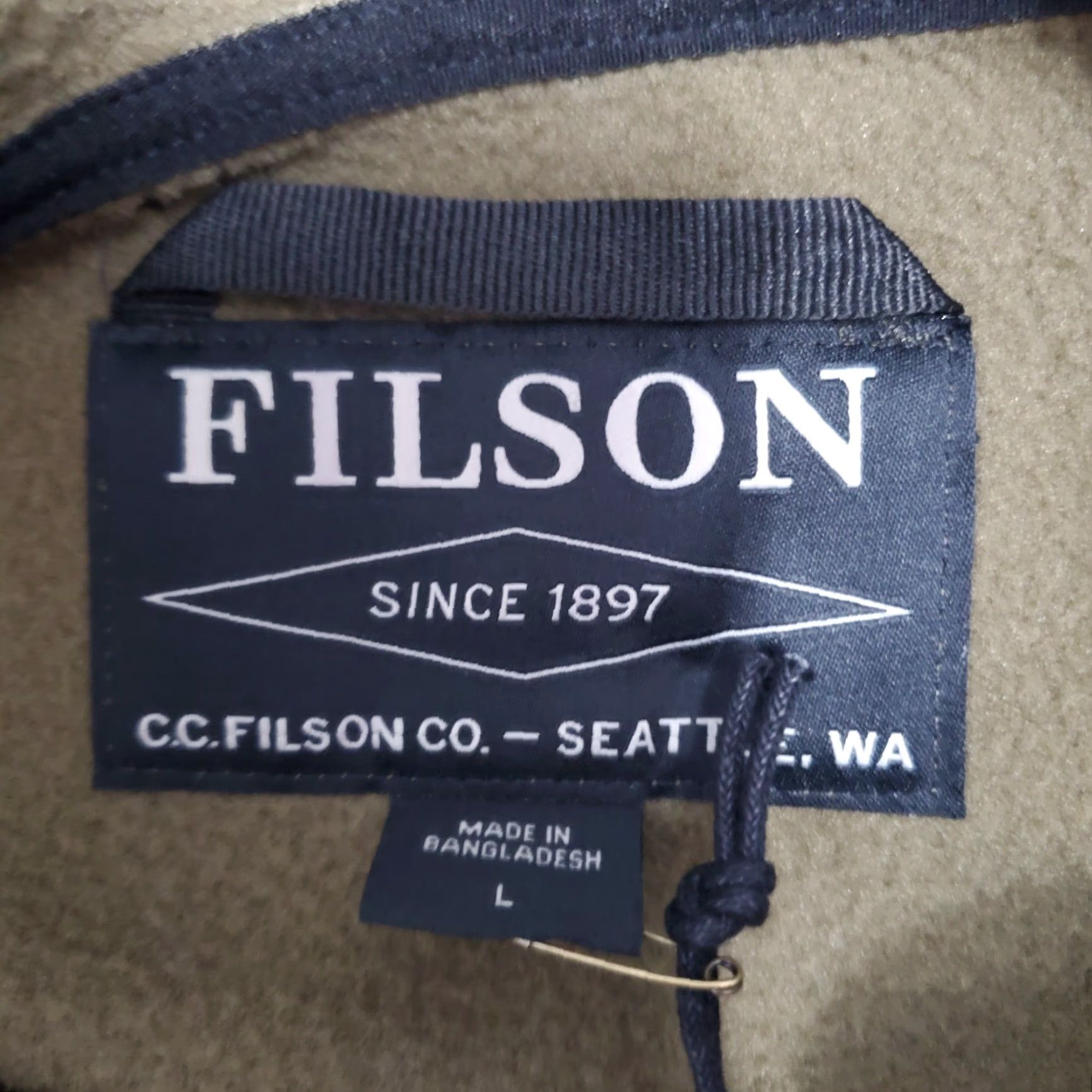 Filson Filson Granite Spire Fleece Jacket Men L Field Olive Green Full Zip Wind-Resistant Jacket Size US L / EU 52-54 / 3 - 4 Thumbnail