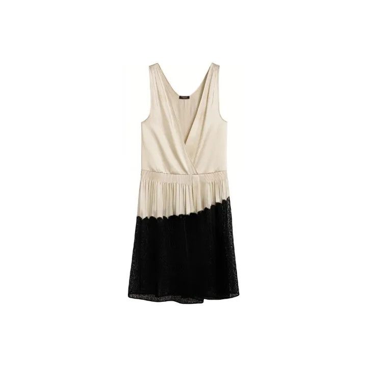 Burberry Slim Fit V-neck Colorblock Dress 0079