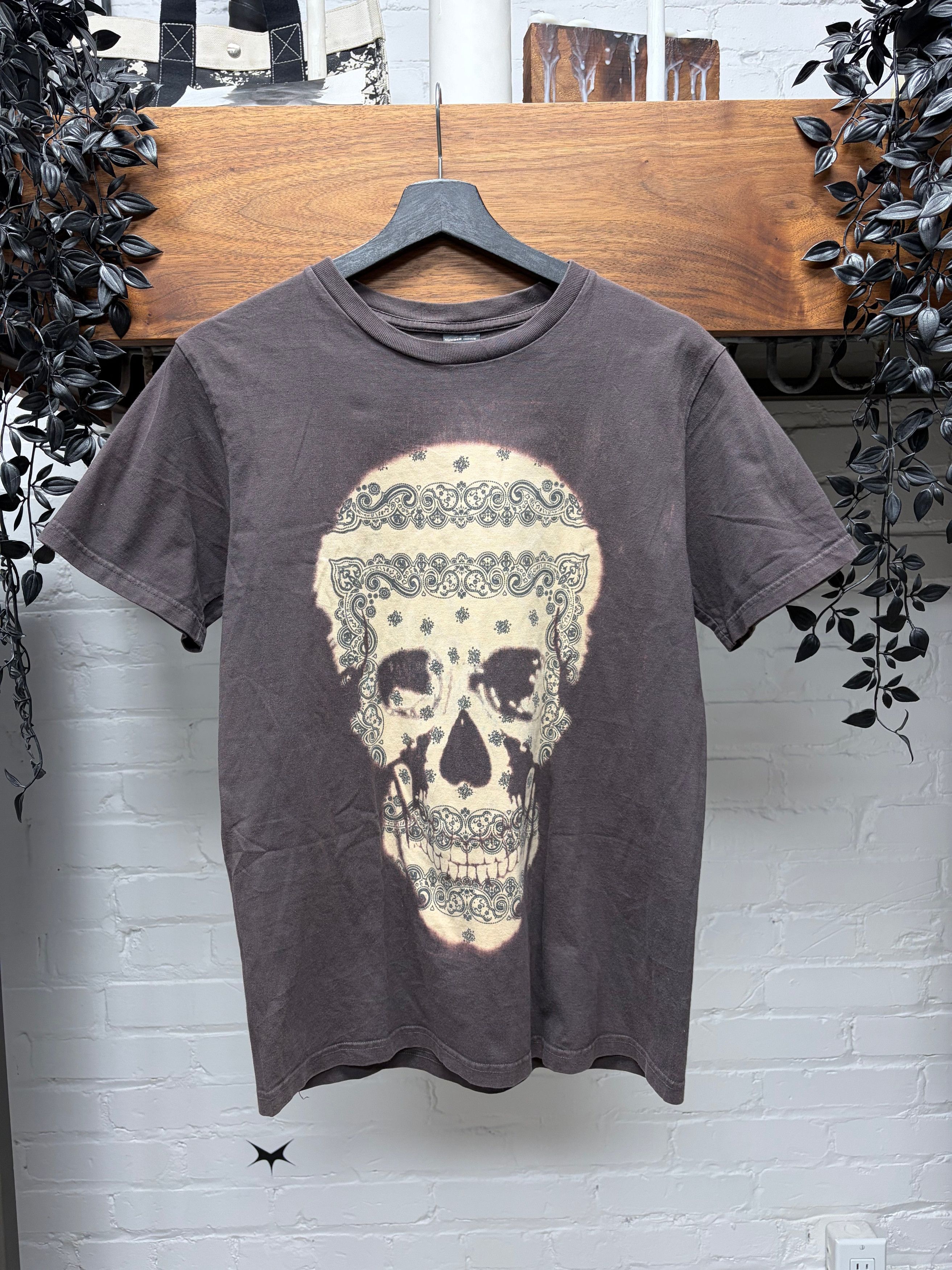 トップス NUMBER (N)INE skull print 01ss size3 Number (N)ine Number Nine 05SS Crying Heart Double Skull Tshirt