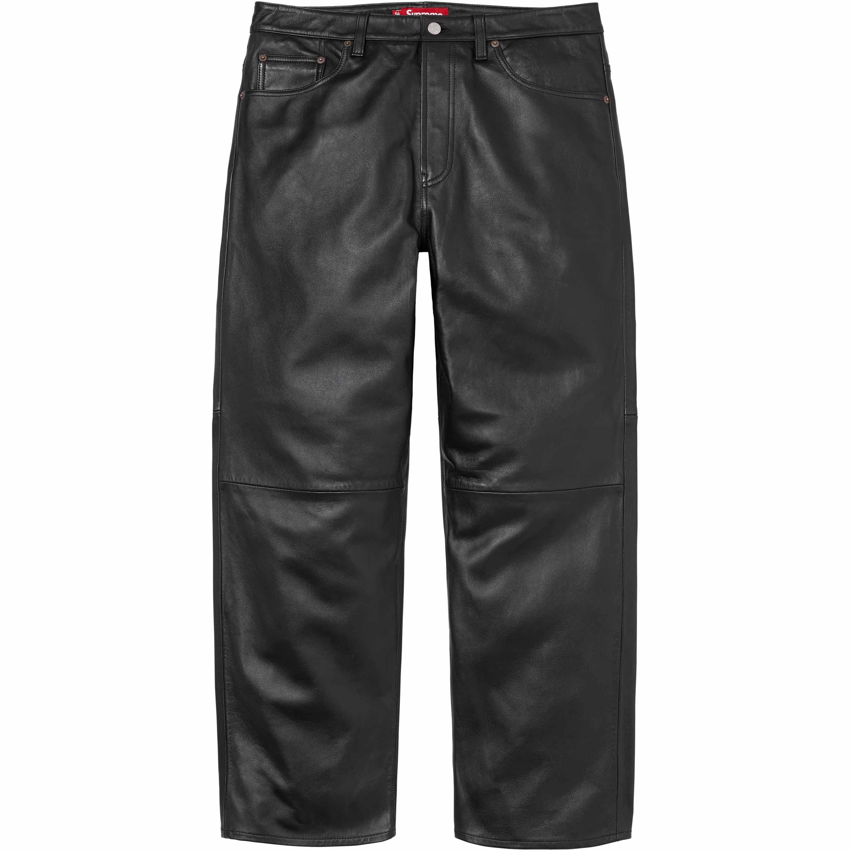 Supreme Supreme Leather Baggy 5-Pocket Jean Size US 30 / EU 46 - 1 Thumbnail