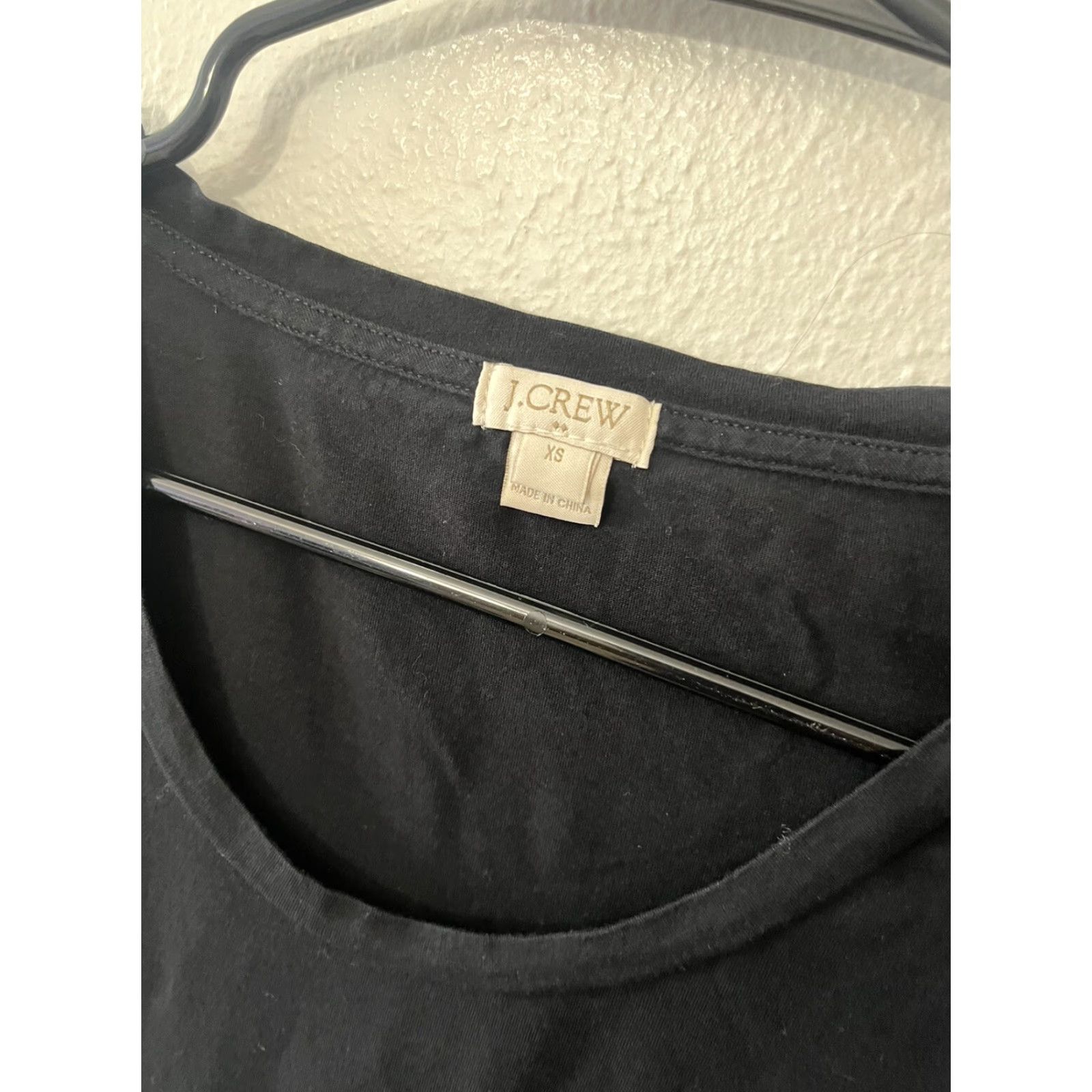 J.Crew J. Crew Blouse Long Sleeve Black Solid Pleated Hem XS Women Regular Size XS Size XS / US 0-2 / IT 36-38 - 2 Thumbnail