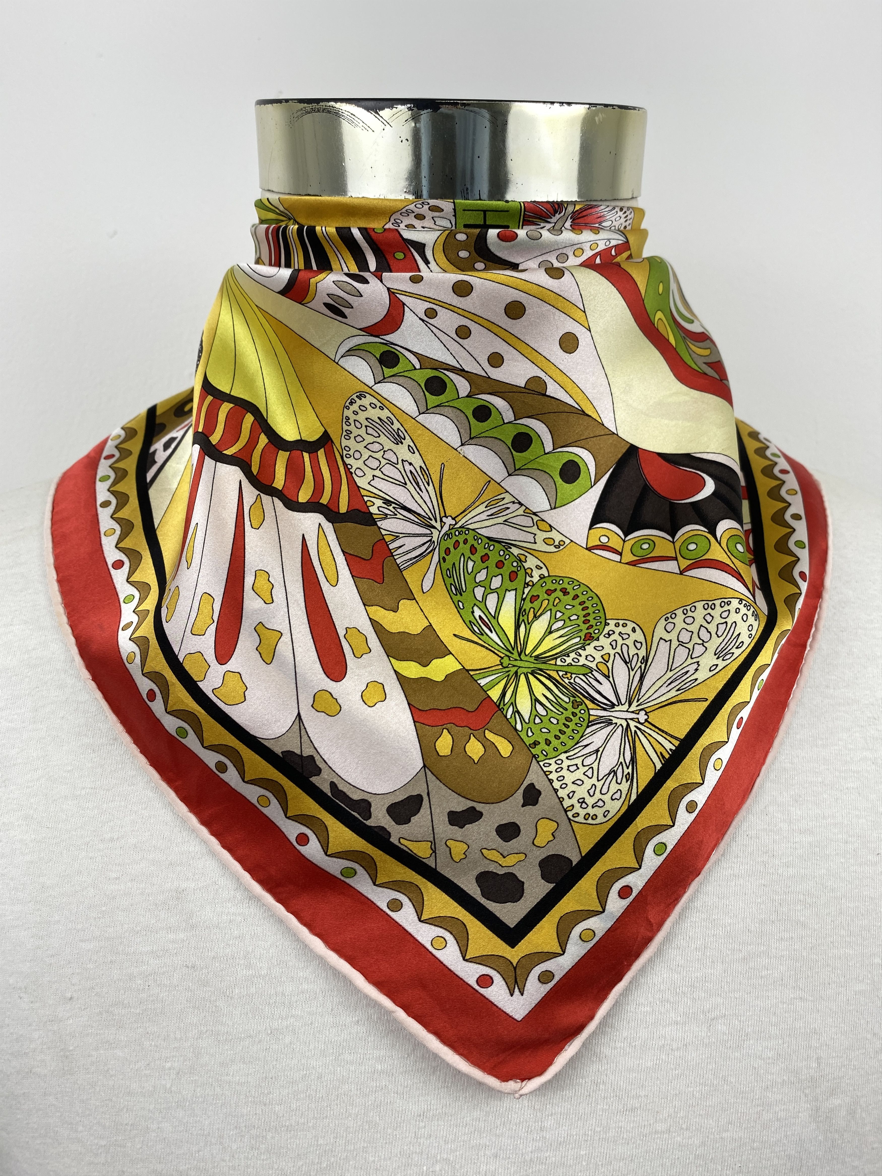 Japanese Brand 90s Cathaya Silk Handkerchief Bandana Neckerchief HKC0687 Size ONE SIZE - 2 Thumbnail
