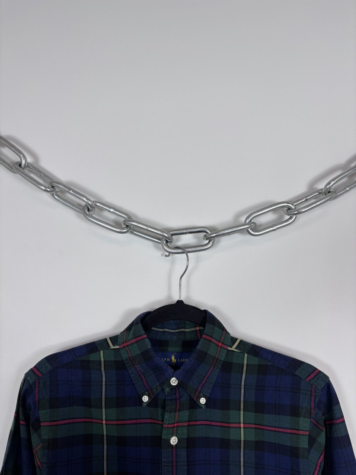 Ralph Lauren Ralph Lauren Men’s Blue Green Tartan Plaid Long Sleeve Shirt Size US XS / EU 42 / 0 - 3 Thumbnail