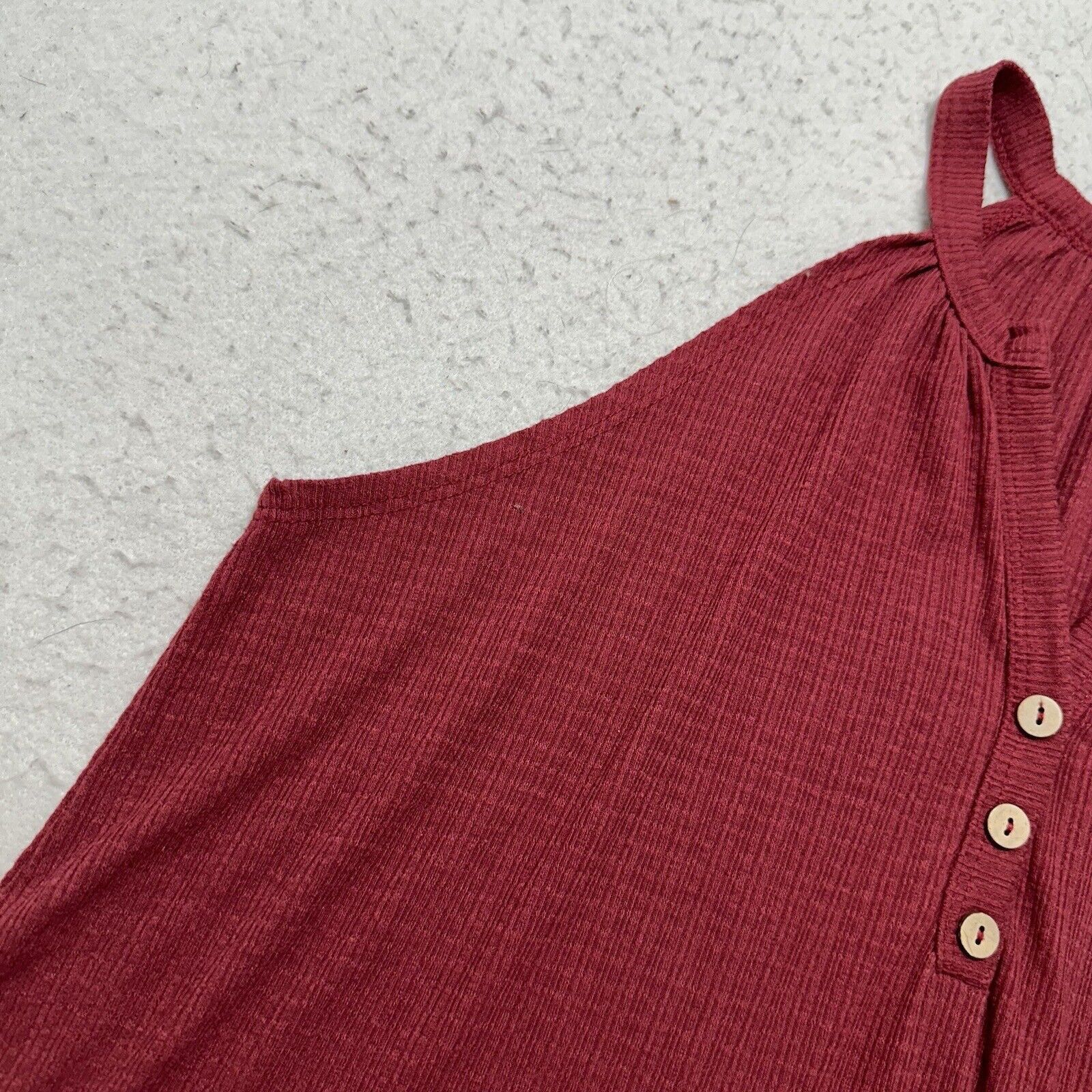 Other Tiny Willow M/L Halter V-Neck Tank Top Maroon Red Blouse Size L / US 10 / IT 46 - 5 Thumbnail