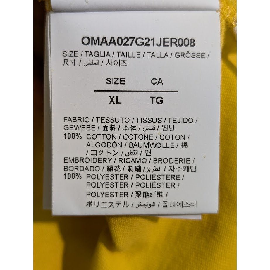 Off-White o1rshd1 MLB- Oakland Athletics Short Sleeve T-Shirt Yellow Size US XL / EU 56 / 4 - 22 Thumbnail
