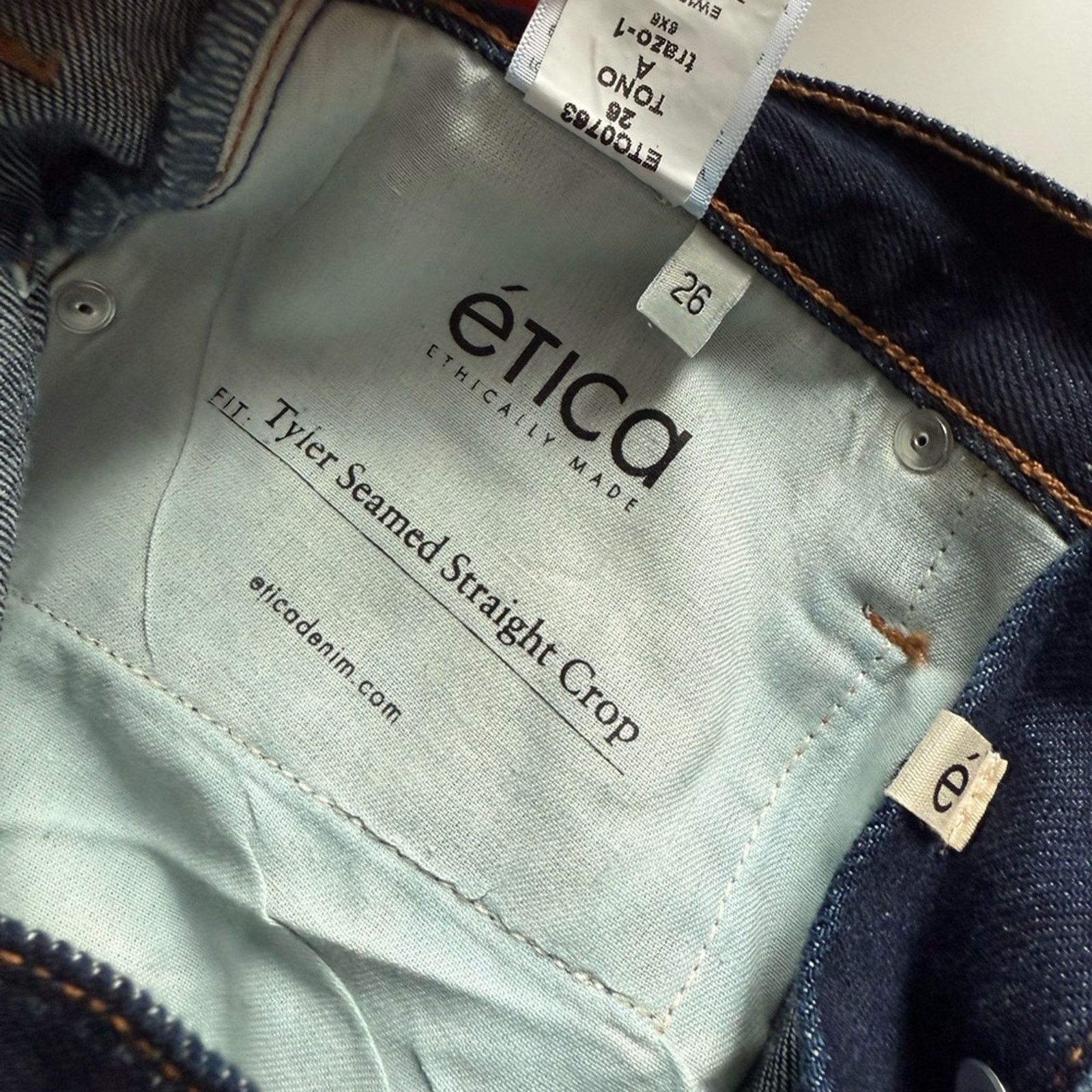 ETICA New etica Tyler Seamed Crop Denim - 26 - $178 Size 26" / US 2 / IT 38 - 10 Thumbnail