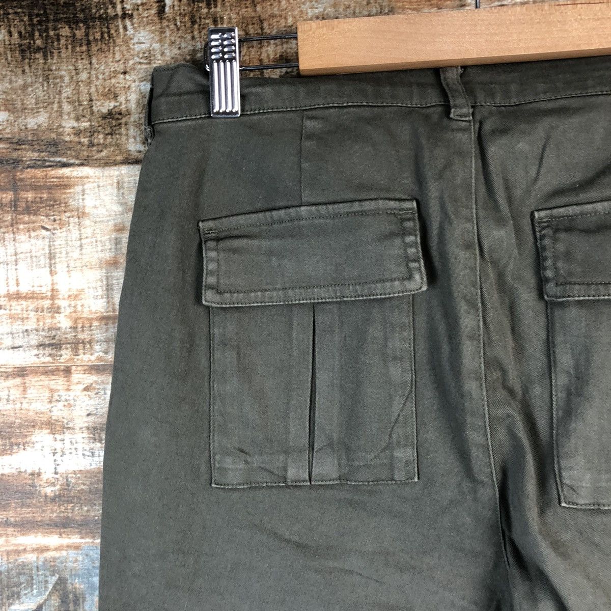 Japanese Brand Denimus Green Cargo Multipocket Pants #A2538 Size US 29 - 19 Thumbnail