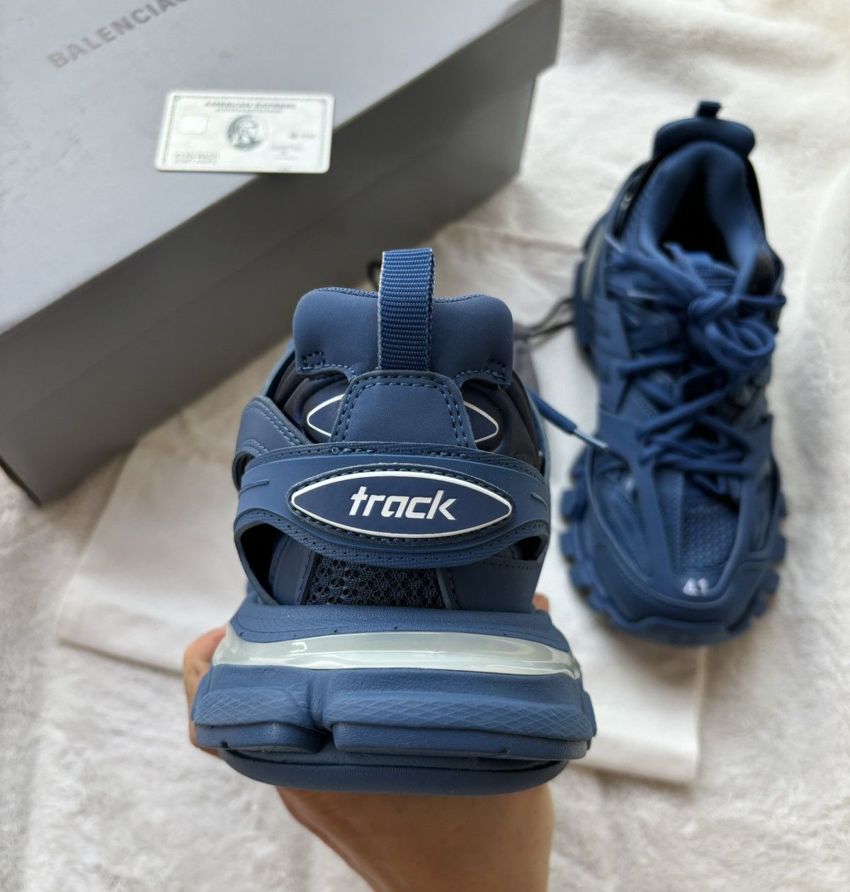 Balenciaga Balenciaga Navy LED Tracks Size US 8 / EU 41 - 3 Thumbnail