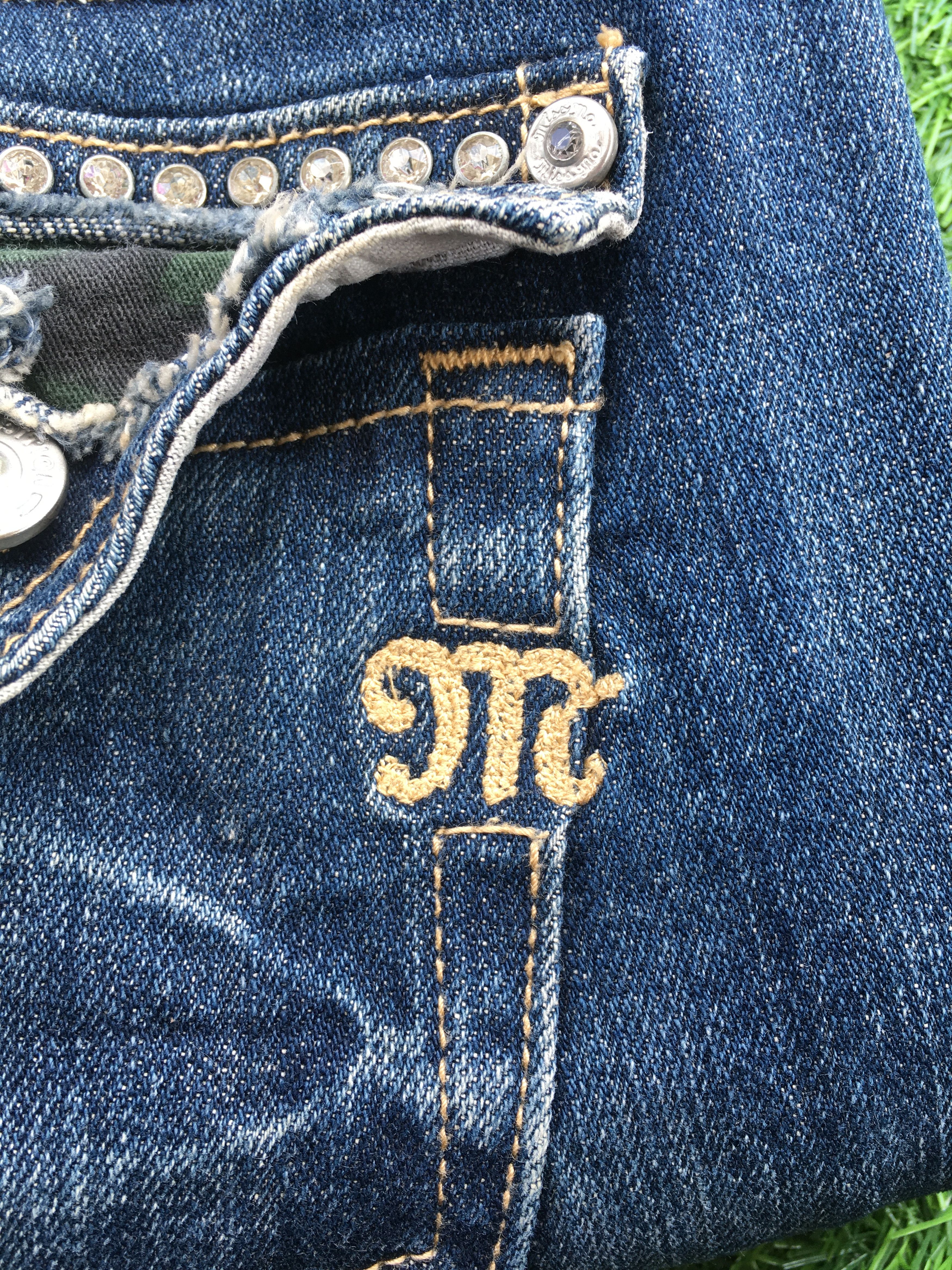 Jean Camo Embellished Bootcut Jeans D-1201 Size 28" / US 6 / IT 42 - 11 Thumbnail