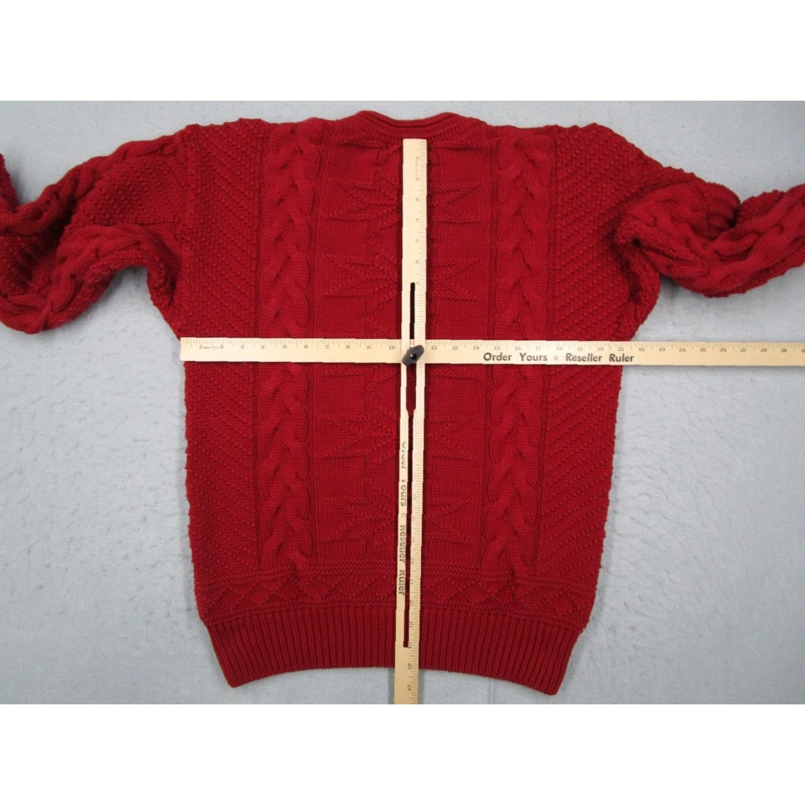Abercrombie & Fitch VINTAGE Abercrombie & Fitch Sweater Mens Medium Red Wool Cable Knit Pullover 90s Fall Winter Casual Size US M / EU 48-50 / 2 - 5 Thumbnail