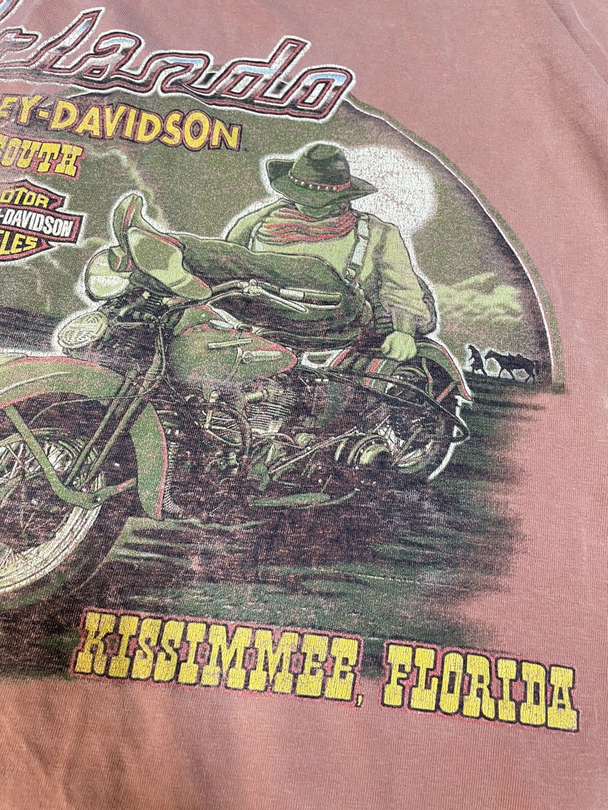 Harley Davidson Vtg Y2K 2000 HD Orlando FL Dbl-Sided Biker Grphc Tee Size US XXL / EU 58 / 5 - 5 Thumbnail