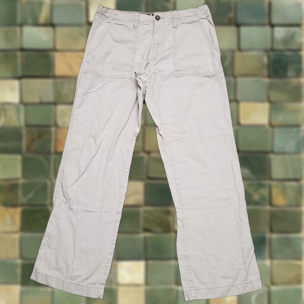 Old Navy Old Navy Linen Pants Womens Small Gray Cotton Flat Front Draw Zip Strings Chino Casual 30in Inseam Pockets Size 28" / US 6 / IT 42 - 1 Thumbnail