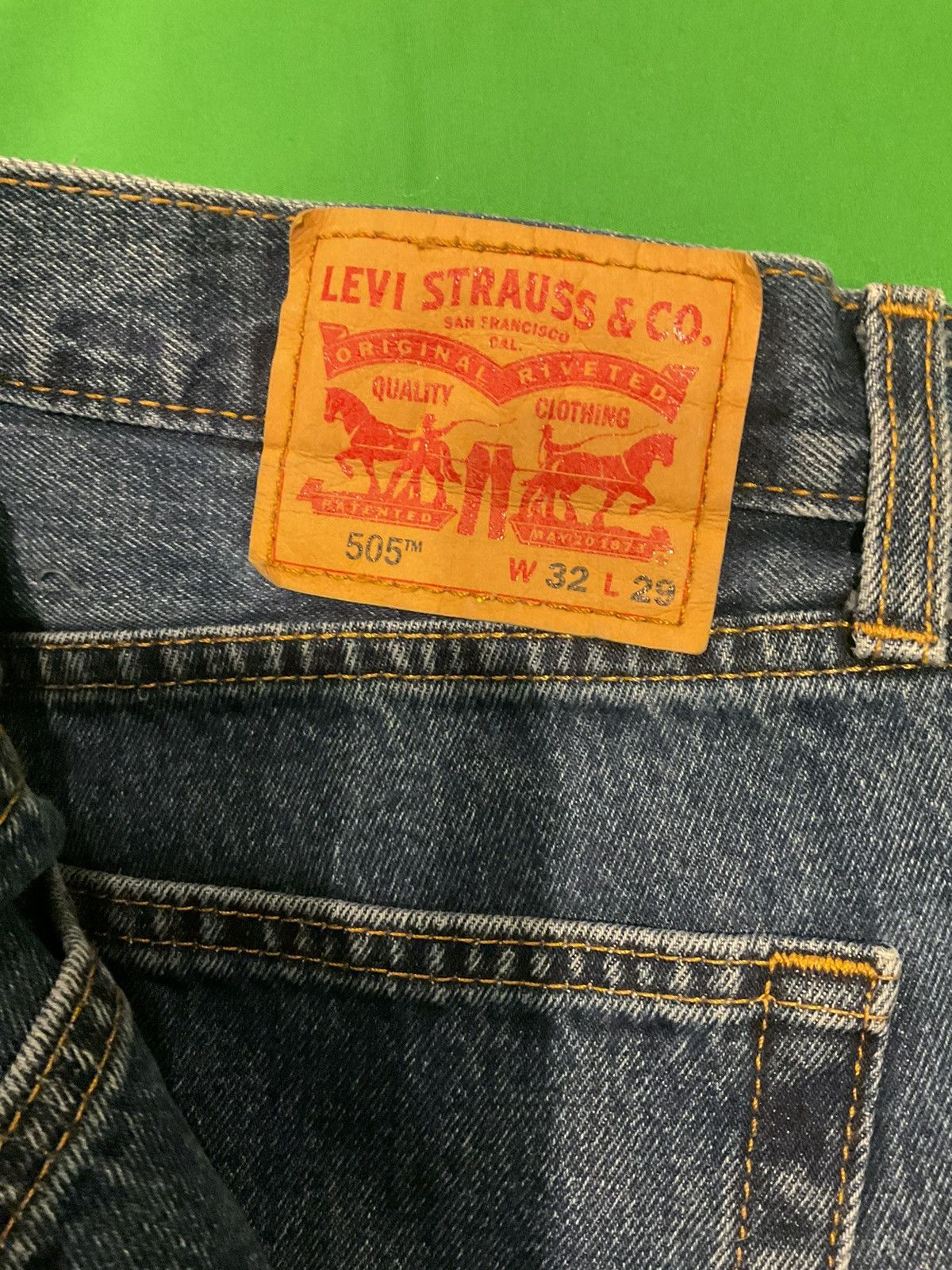 Levi's × Vintage Vintage Navy Levi's 505 jeans Size US 32 / EU 48 - 2 Thumbnail
