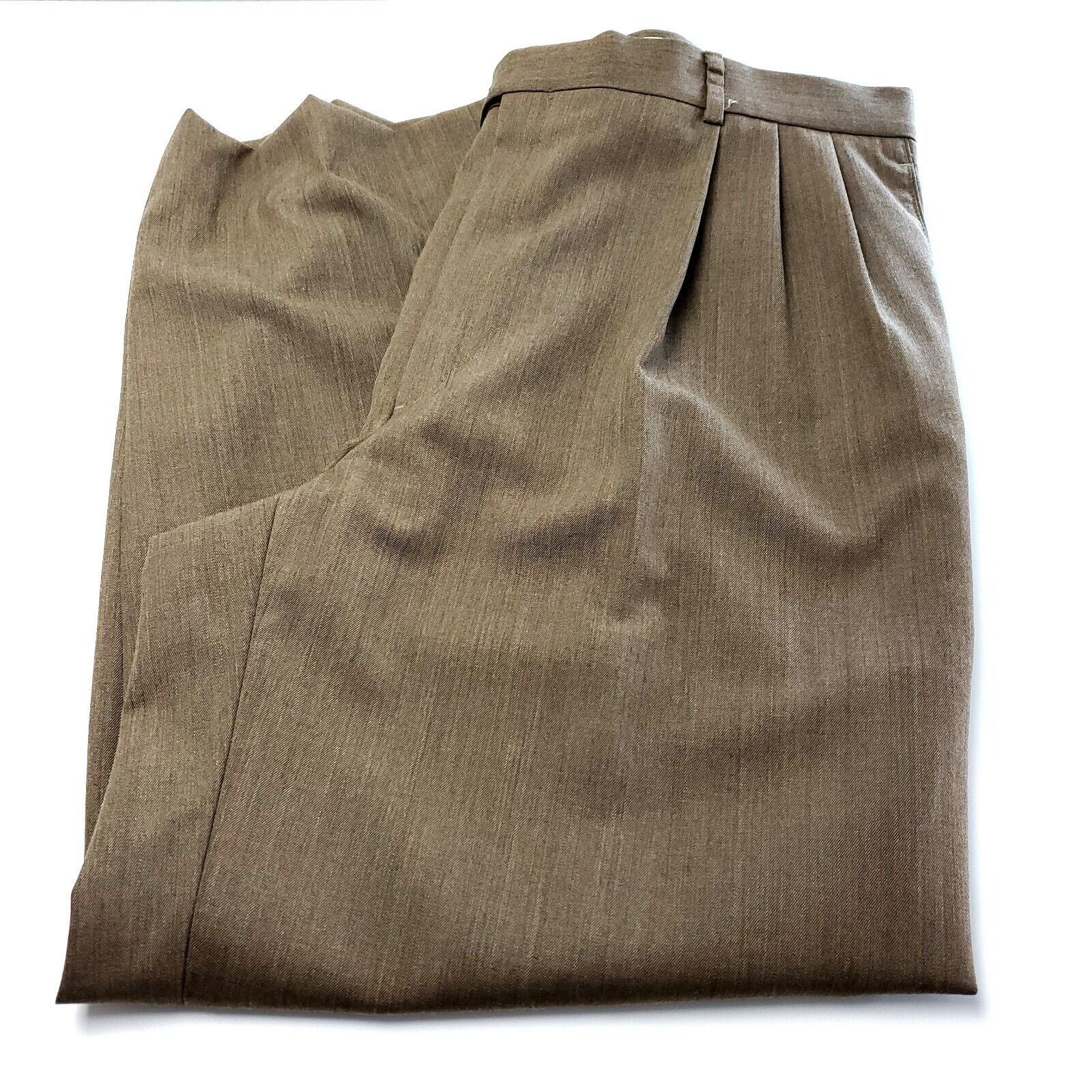 Pronto Uomo Pronto Uomo Heavy Wool Dress Pants 39/29 Brown Pleated High Size 38R - 1 Thumbnail