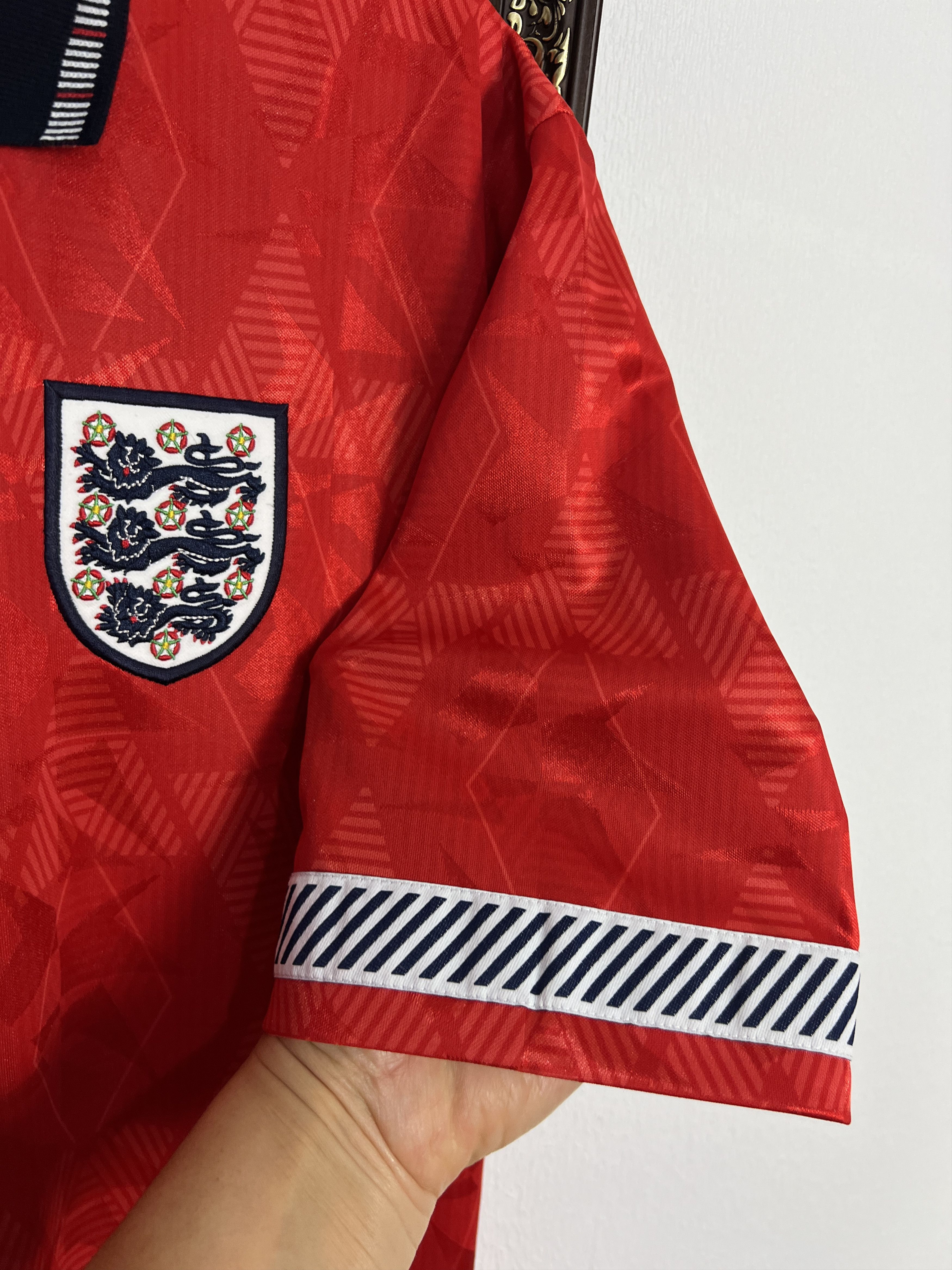 Vintage England Retro Replicas football shirt Soccer Jersey Trikot Size US L / EU 52-54 / 3 - 5 Thumbnail