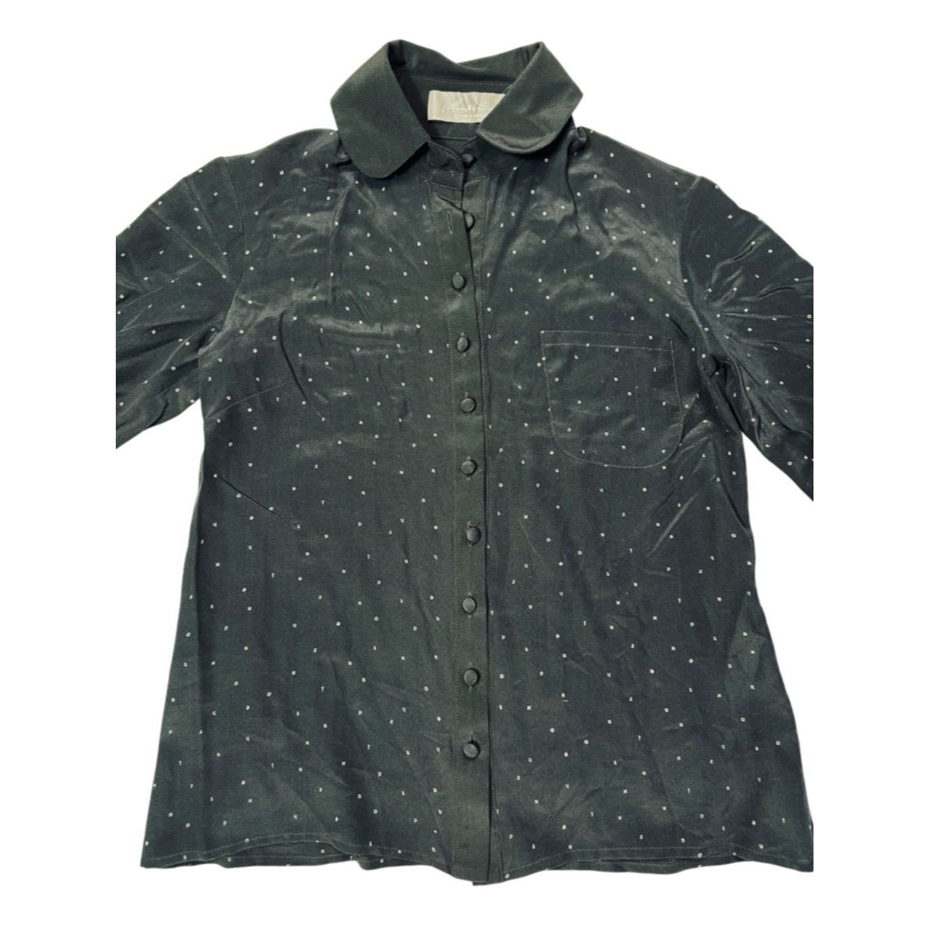 Other New Hunter Dixon Silk Black Alphabet Print Blouse Size S Size S / US 4 / IT 40 - 3 Thumbnail