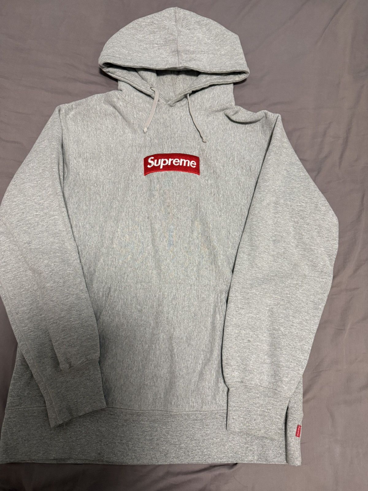 Supreme Supreme fw12 red on grey box logo hoodie hooded sweatershirt Size US XL / EU 56 / 4 - 2 Thumbnail