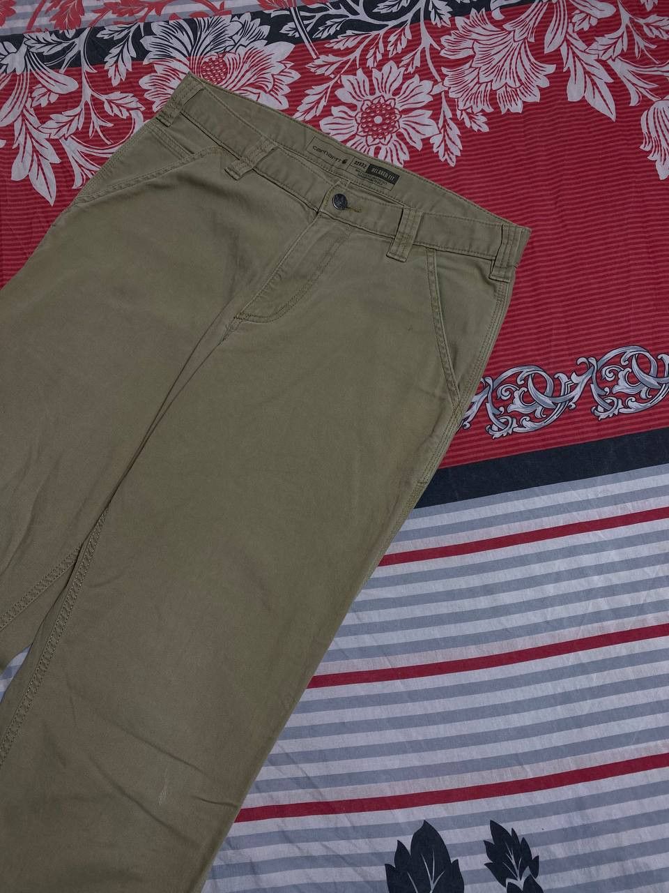 Carhartt × Japanese Brand Crazy Crash Dirty Baggy Faded Jean Japan Avant Garde Style Size US 32 / EU 48 - 18 Thumbnail