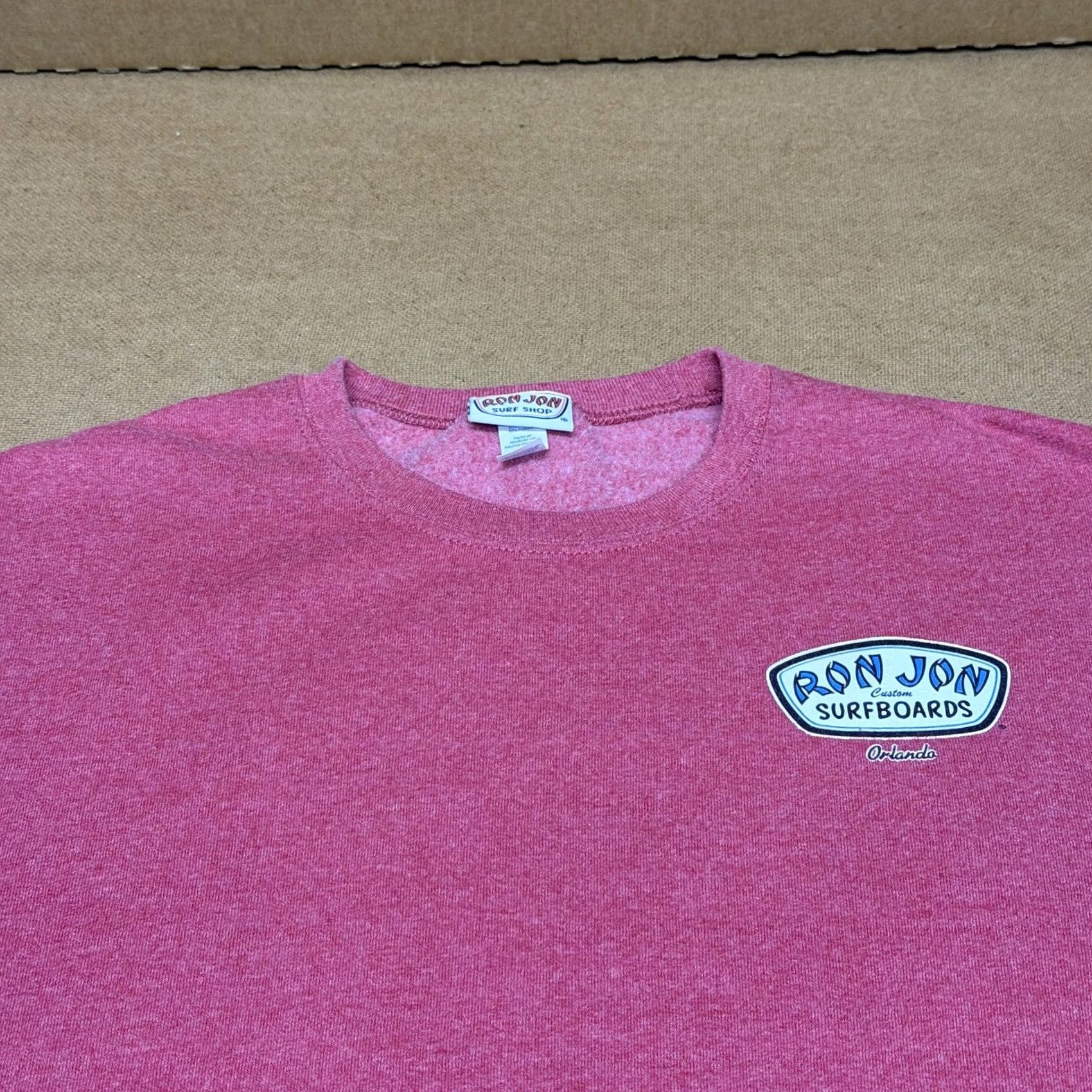 Pinko Ron Jon Sweatshirt Mens Small Pink Graphic Pullover Beach Orlando Surfboards Size US S / EU 44-46 / 1 - 2 Thumbnail