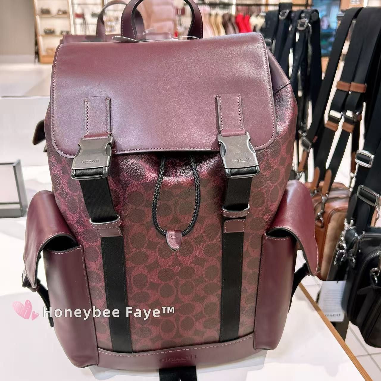 Coach MEN'S Clark Backpack In Signature Canvas CCF90 Size ONE SIZE - 3 Thumbnail