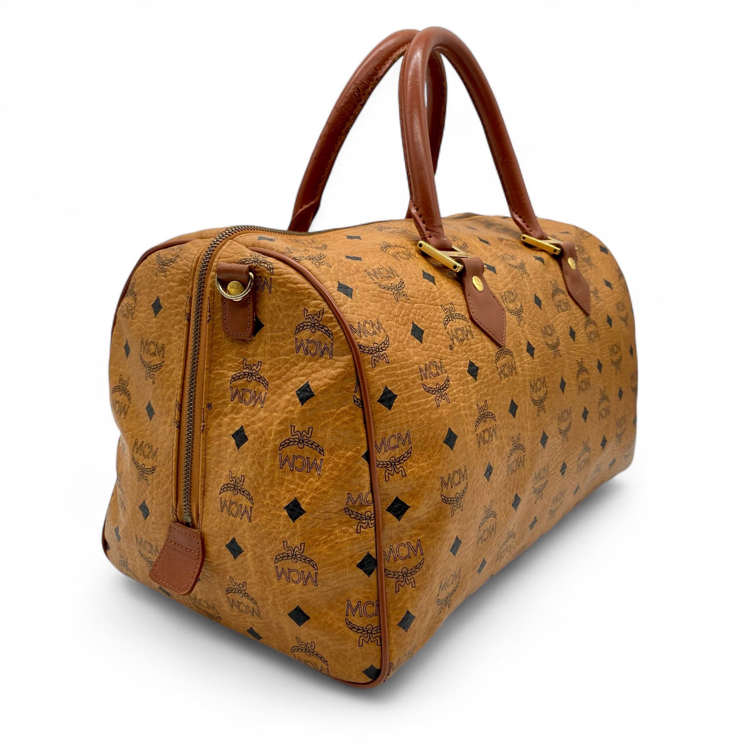 MCM Visetos Boston Bag ヴィンテージ　ボストン　バック MCM Visetos Boston Bag Cognac